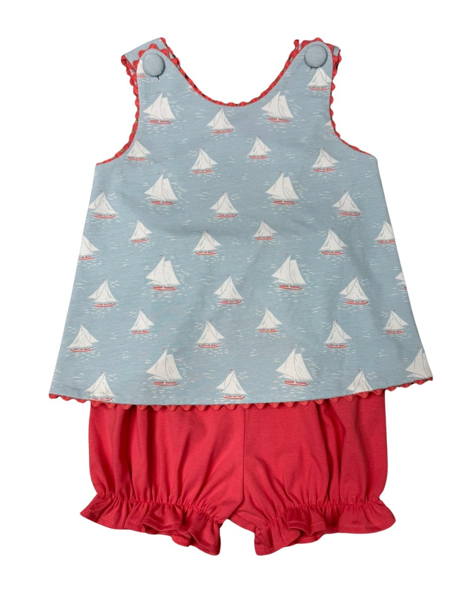 Whimsy Bay Set Sail Swing Top Bloomer Set WBS26-63