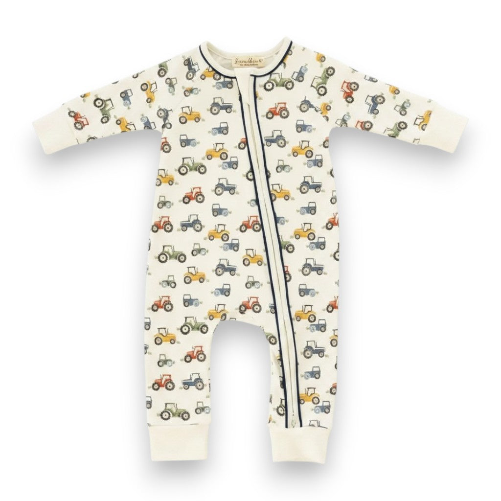 Magnolia Baby Harvest Haulers Zip Playsuit Light Blue 2064LA-823