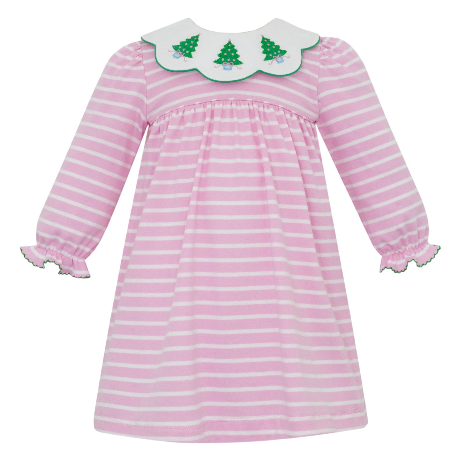 Claire & Charlie Trees Pink & White Knit Dress L/S 5030DL-CH25 5210