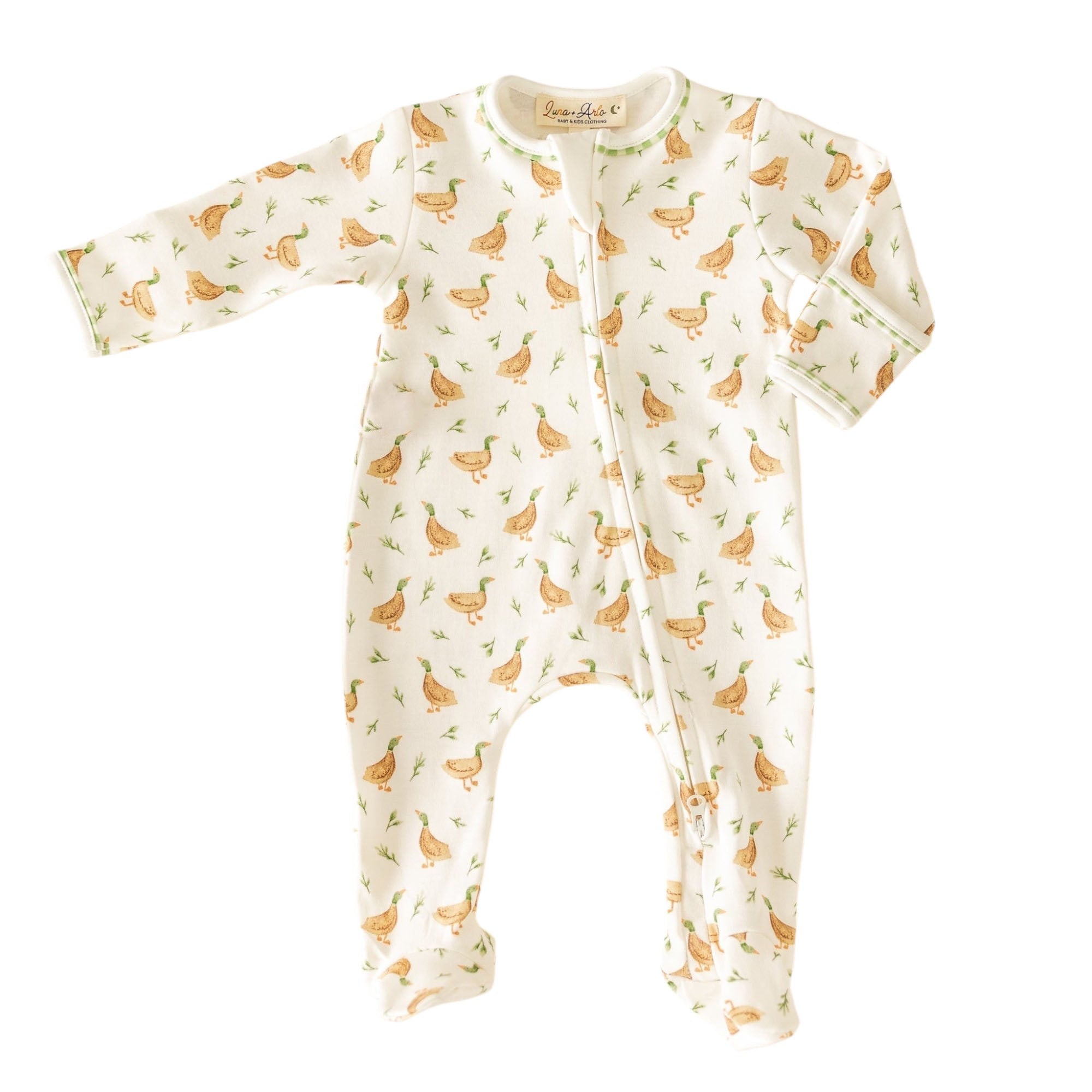 Magnolia Baby Meadowland Mallards Print Zipper Footie 2192LA-423P 5212