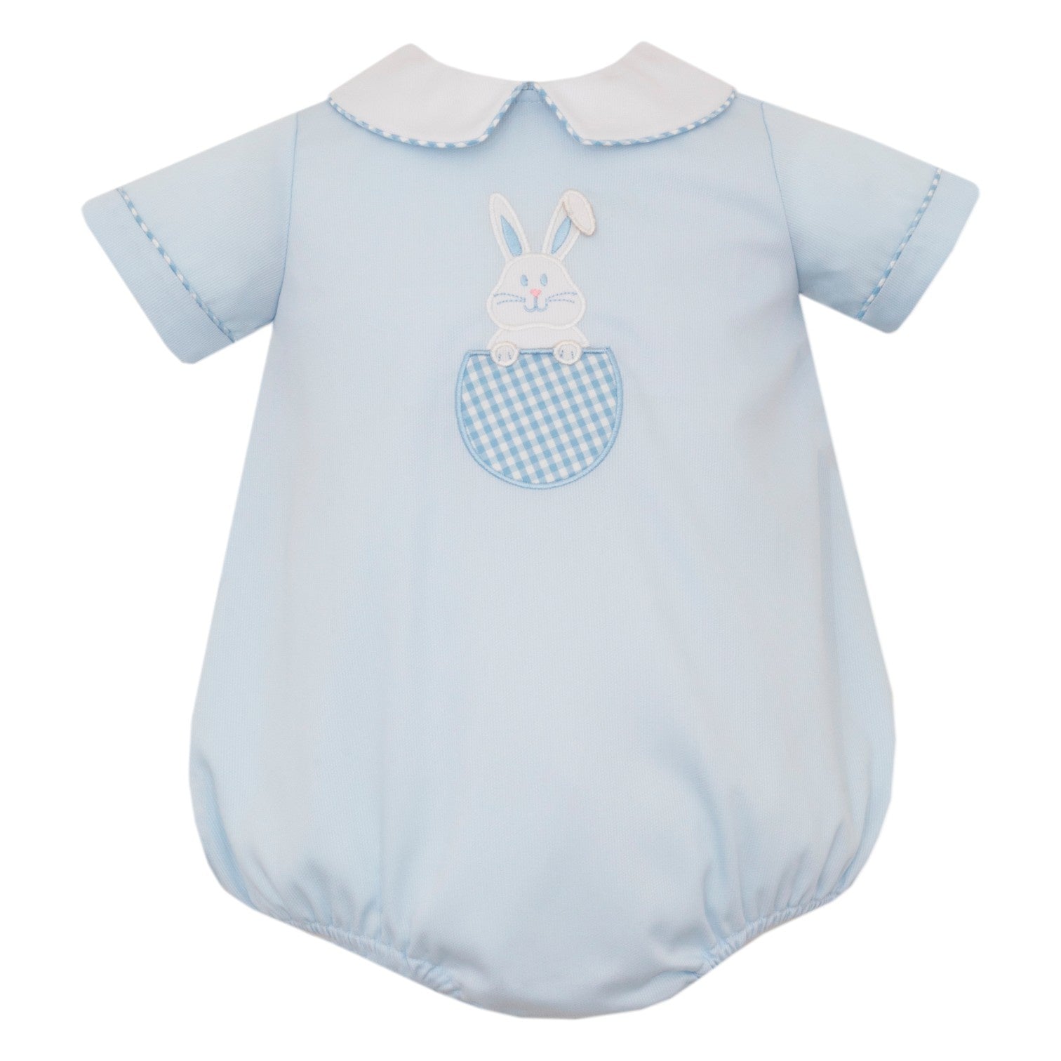 Claire & Charlie Bunny Lt Blue Pique Boy's Bubble 5001BB-CS26 5212