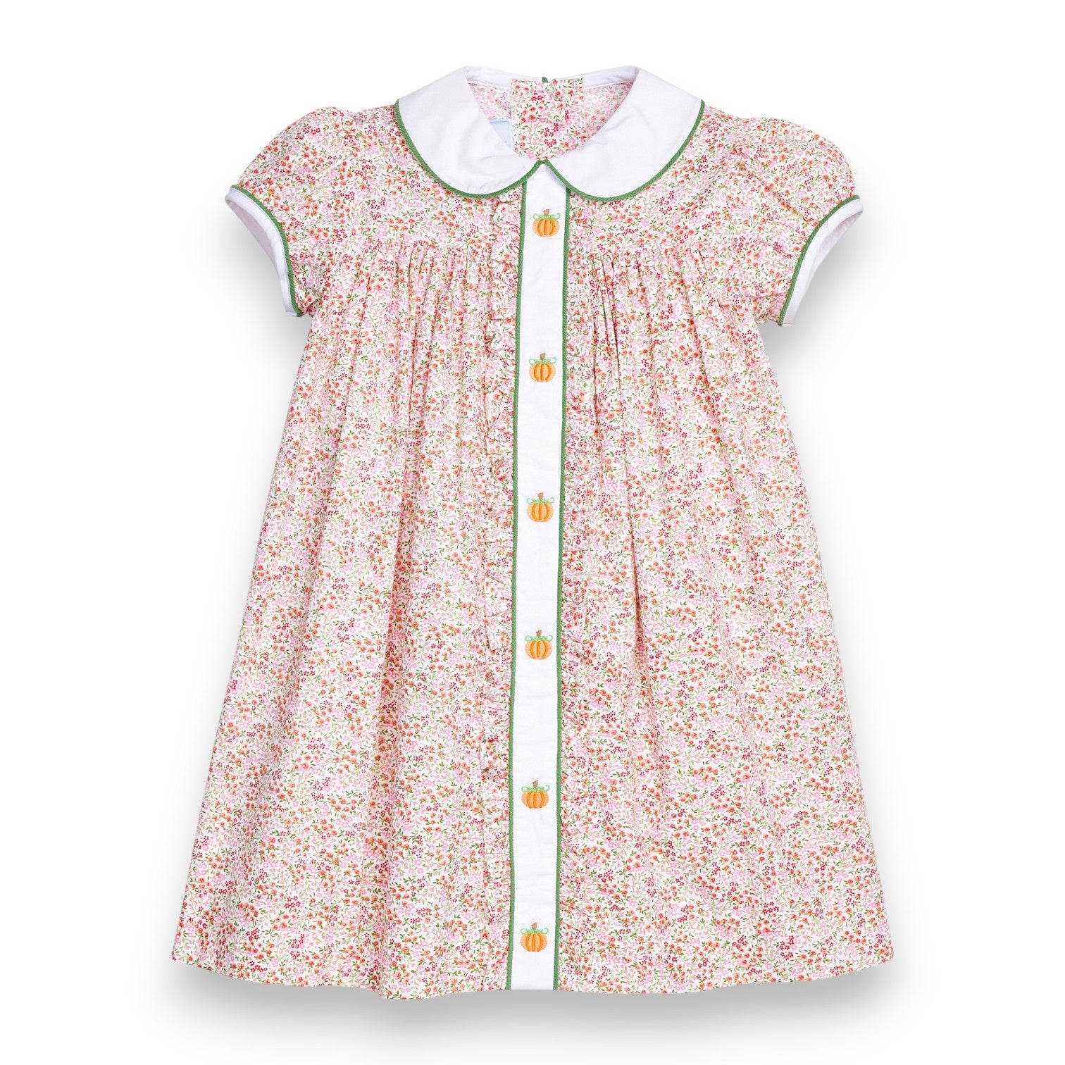 Little English Ruffled Sally Dress Pumpkins