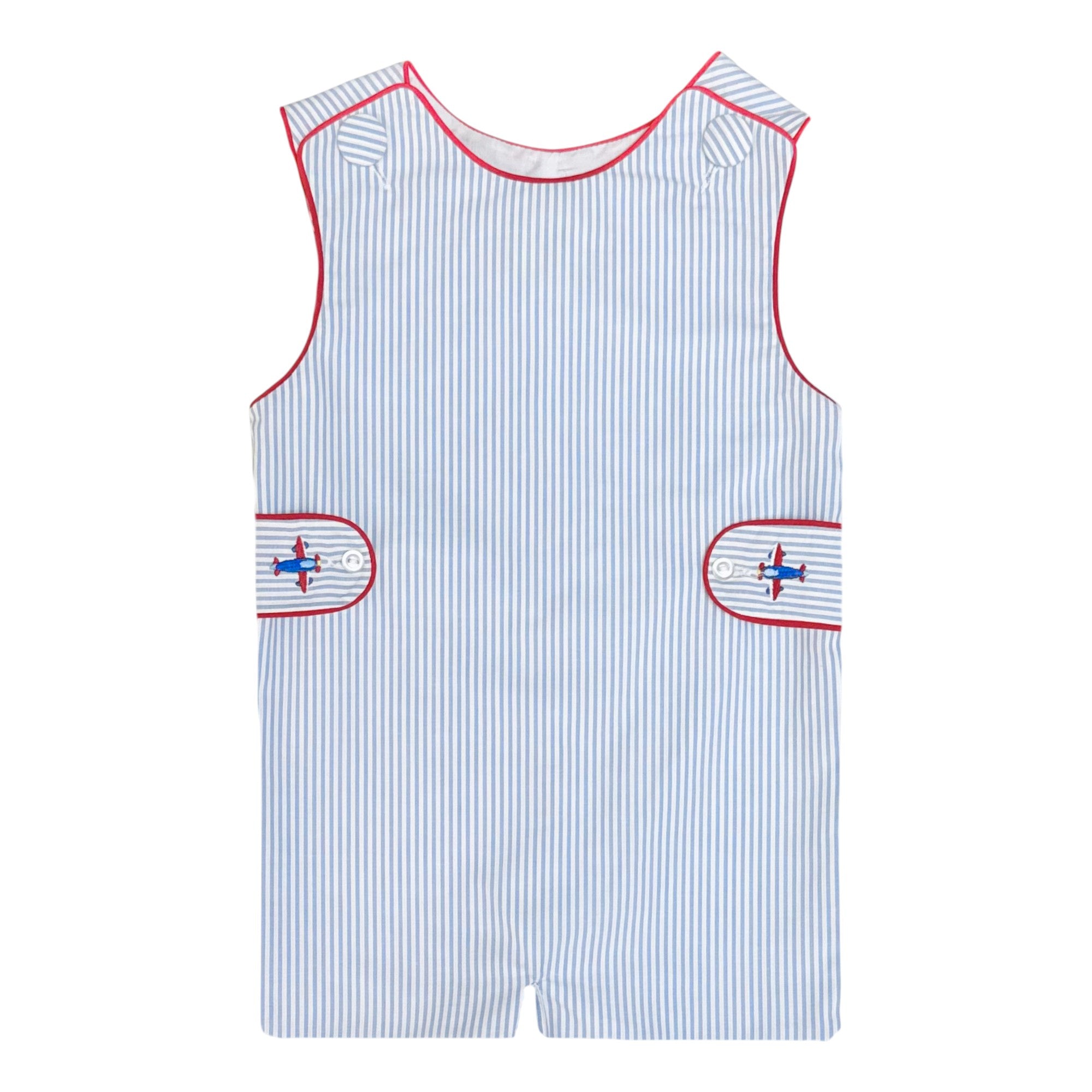 Zuccini Airplane Ashton Shortall Lt Blue Sandra Stripe 5301