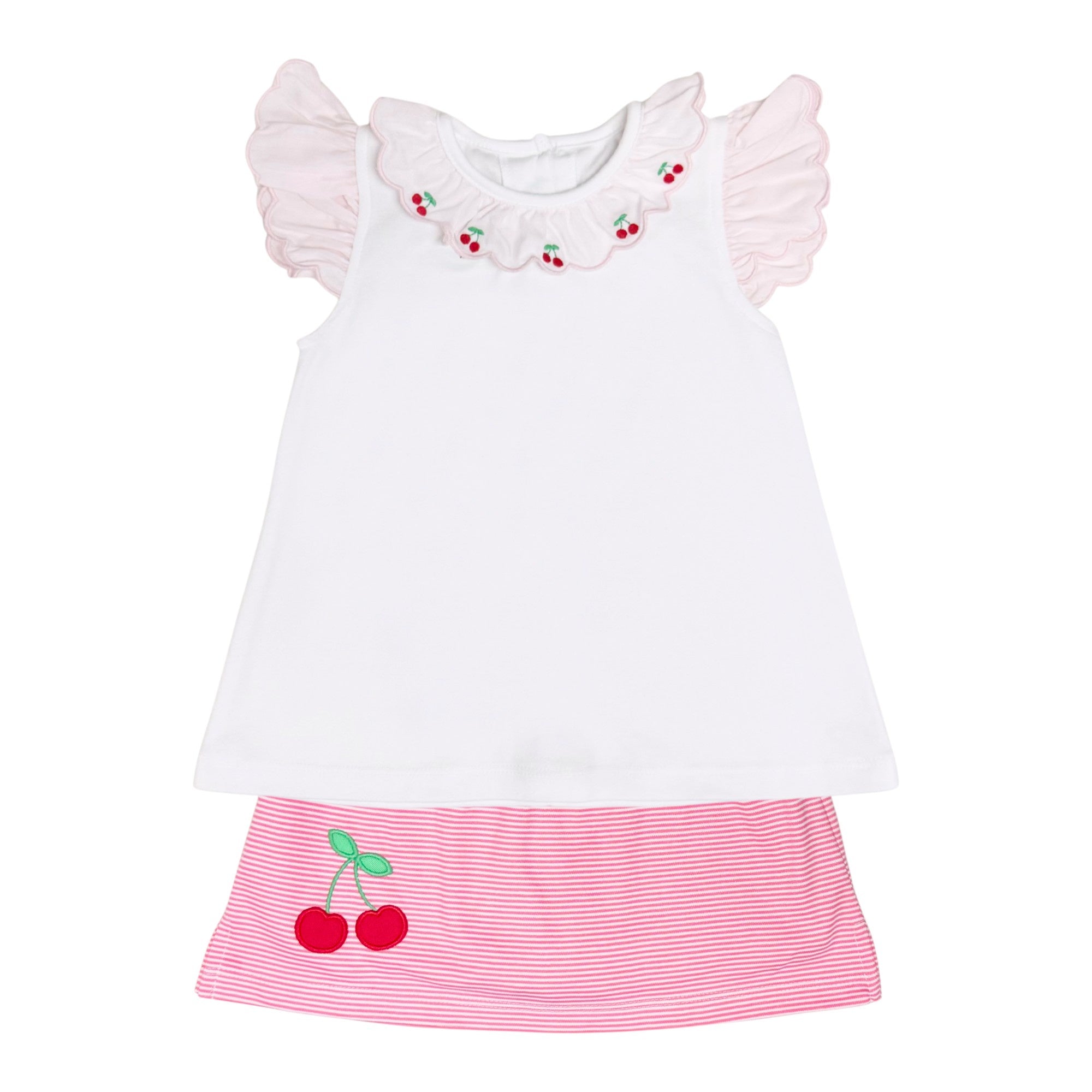 Zuccini Cherries Scalloped Angel Skort Set 5301