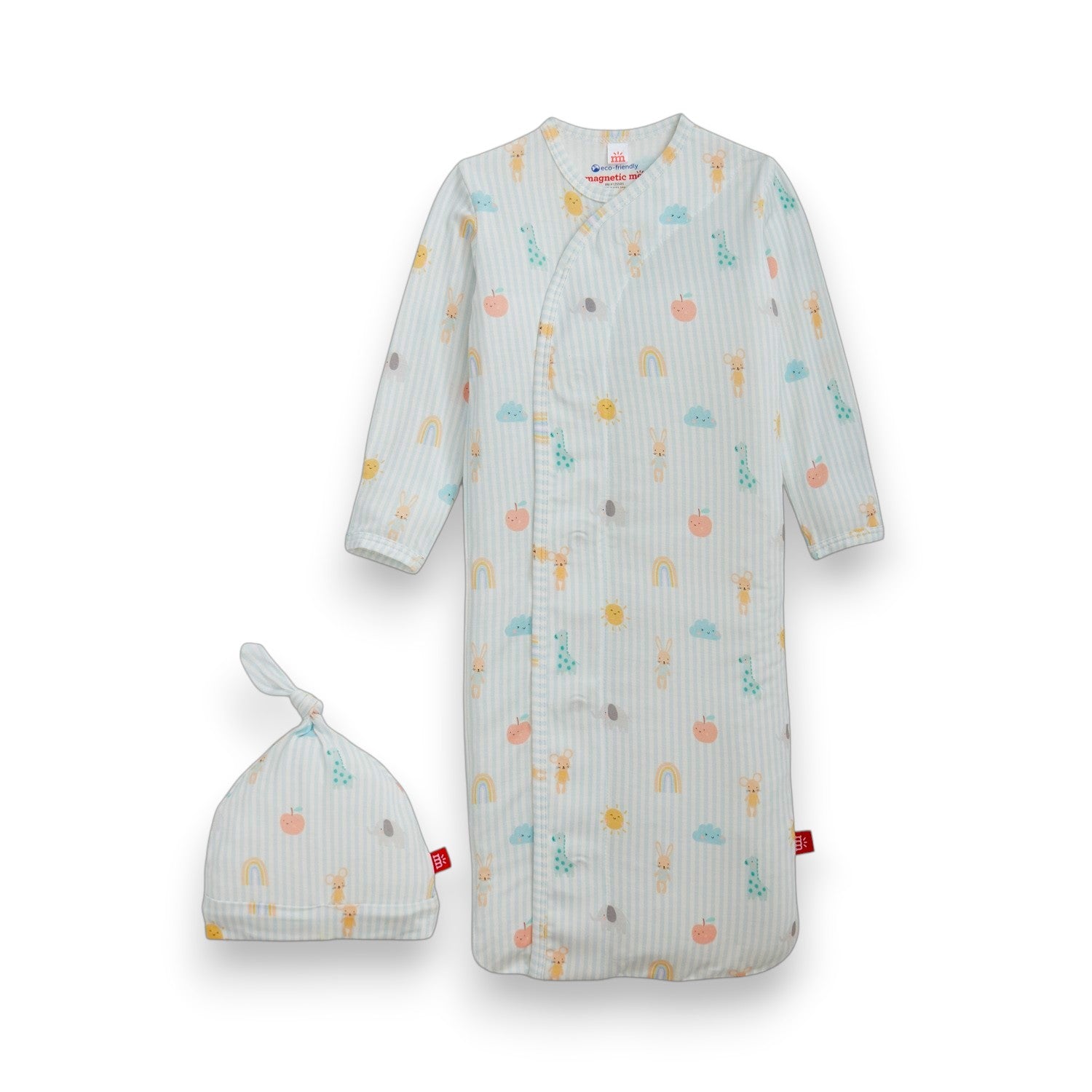 Magnetic Me Lullaby Sky Modal Magnetic Gown & Hat Set NB