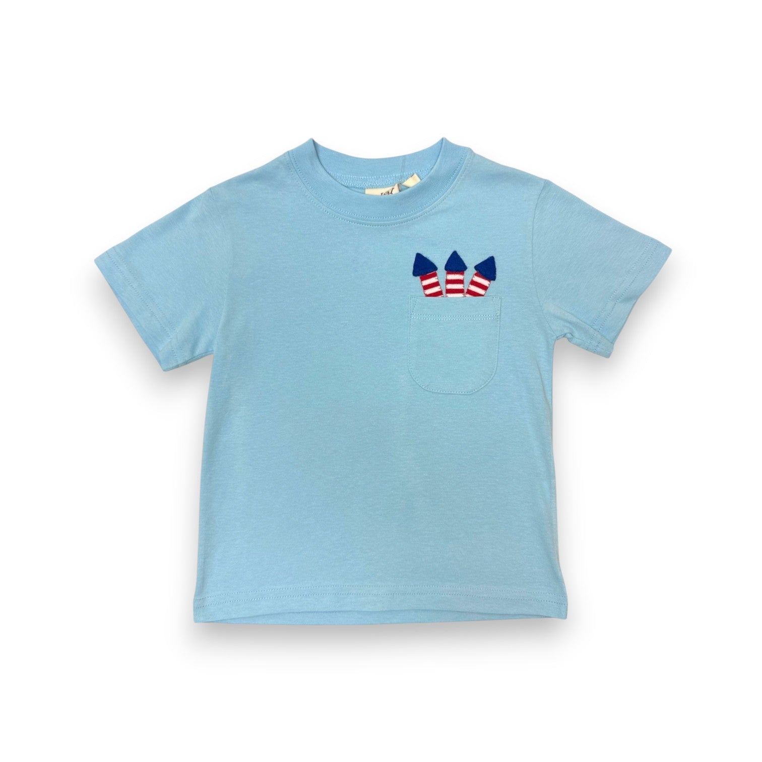 Luigi Boy S/S T-Shirt W/Fireworks Appl In Pocket T077-13544 5304