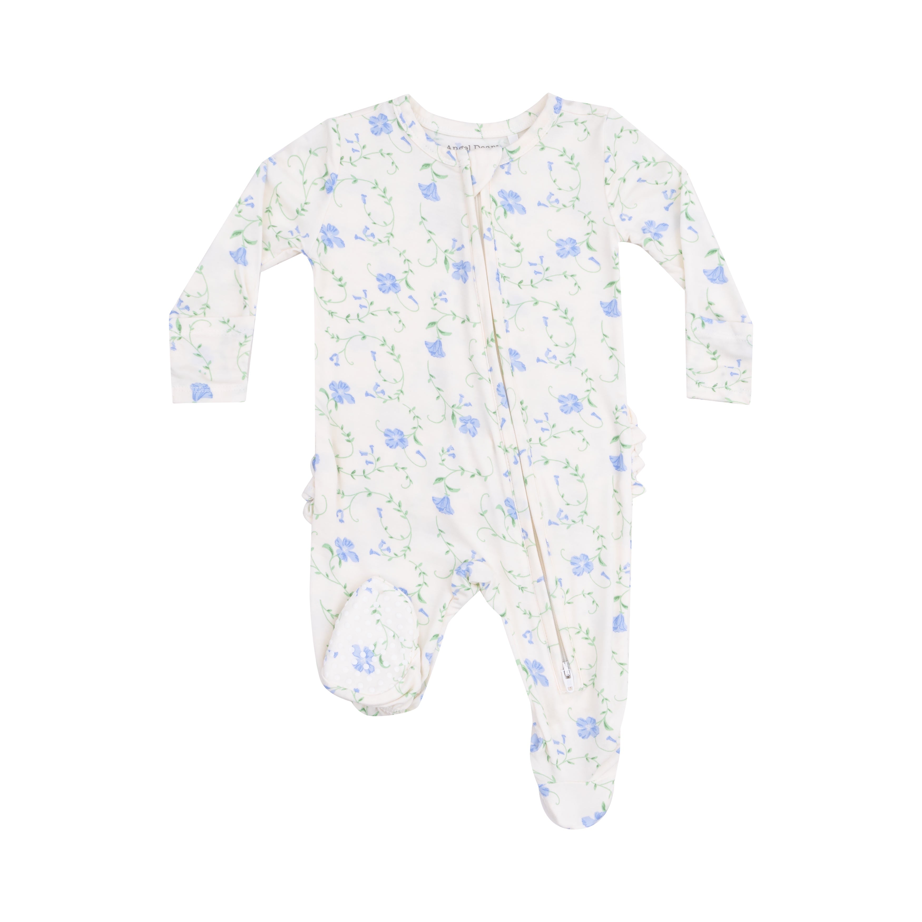 Angel Dear Sweet Vines 2 Way Ruffle Zipper Footie 5202