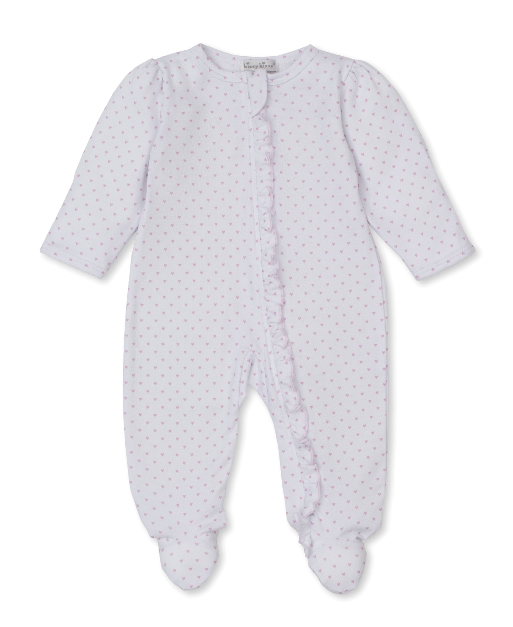 Kissy Kissy Teddy Bear Love Footie W/Zip COMP White/Pink KGQ13591N-K650 5211