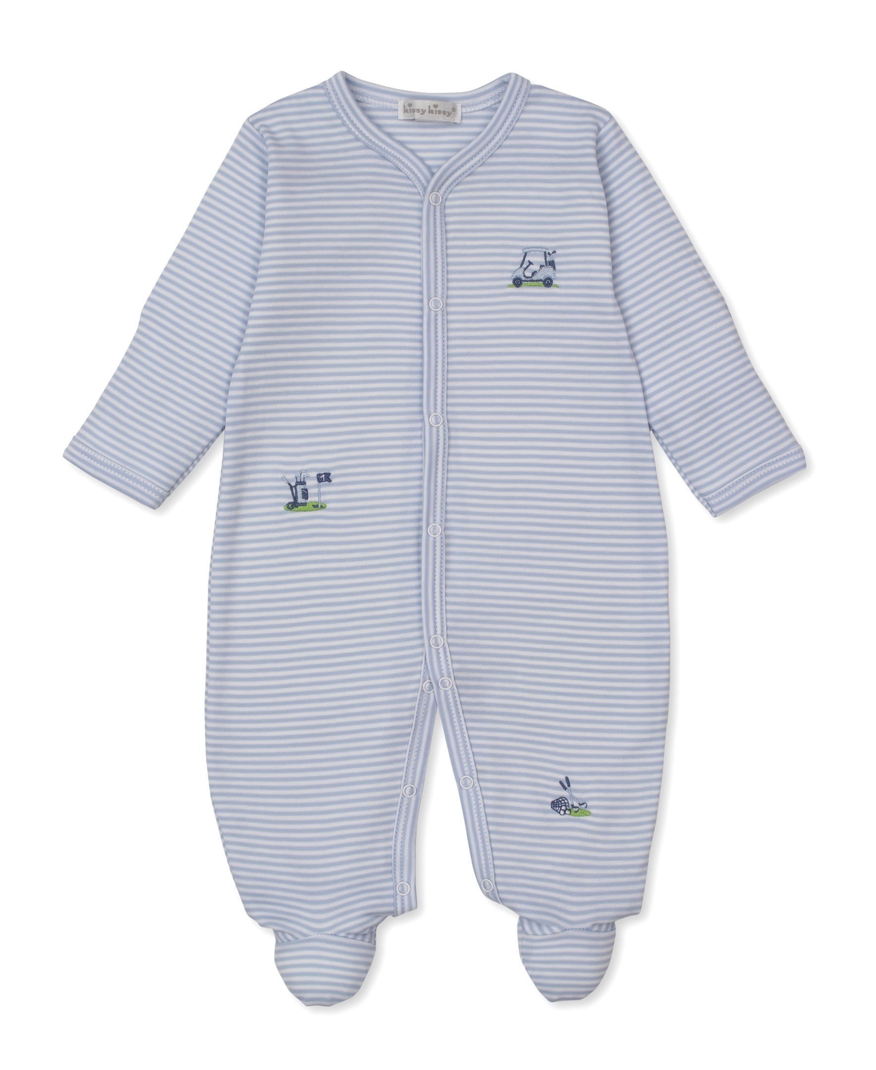 Kissy Kissy Golf Championship Footie STR Light Blue/White Stripe KBQ13803N-K480 5212