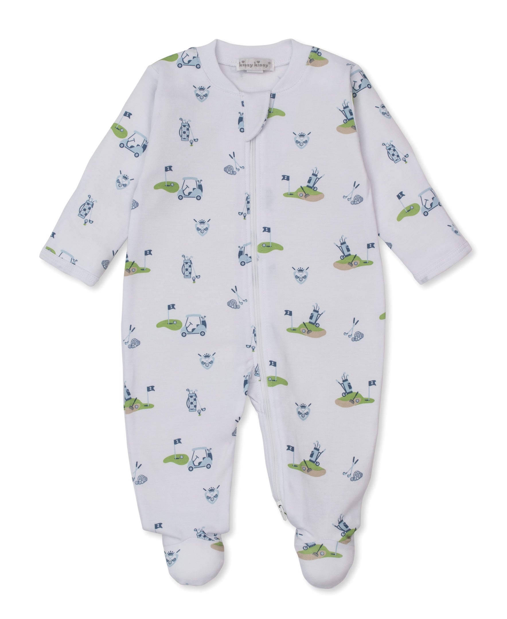 Kissy Kissy Golf Championship Footie W/Zip PRT White/Blue KBQ13802N -K494 5212