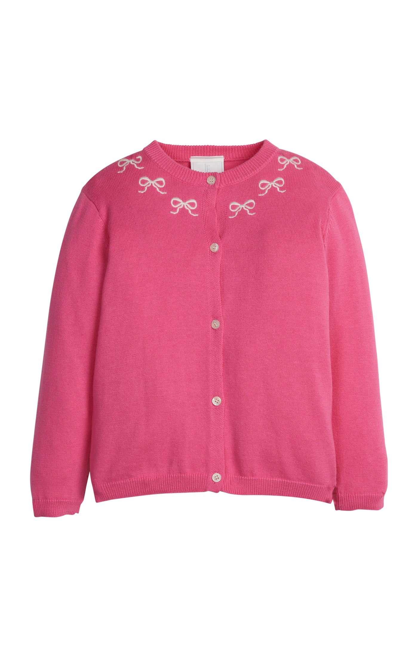 Little English Embroidered Essential Cardigan Pink Bows 5207