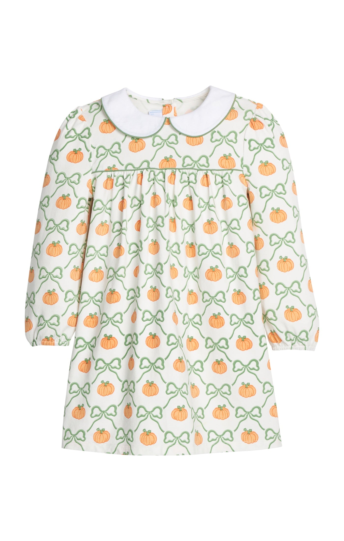 Little English Evelyn Dress Pumpkin Trellis 5207