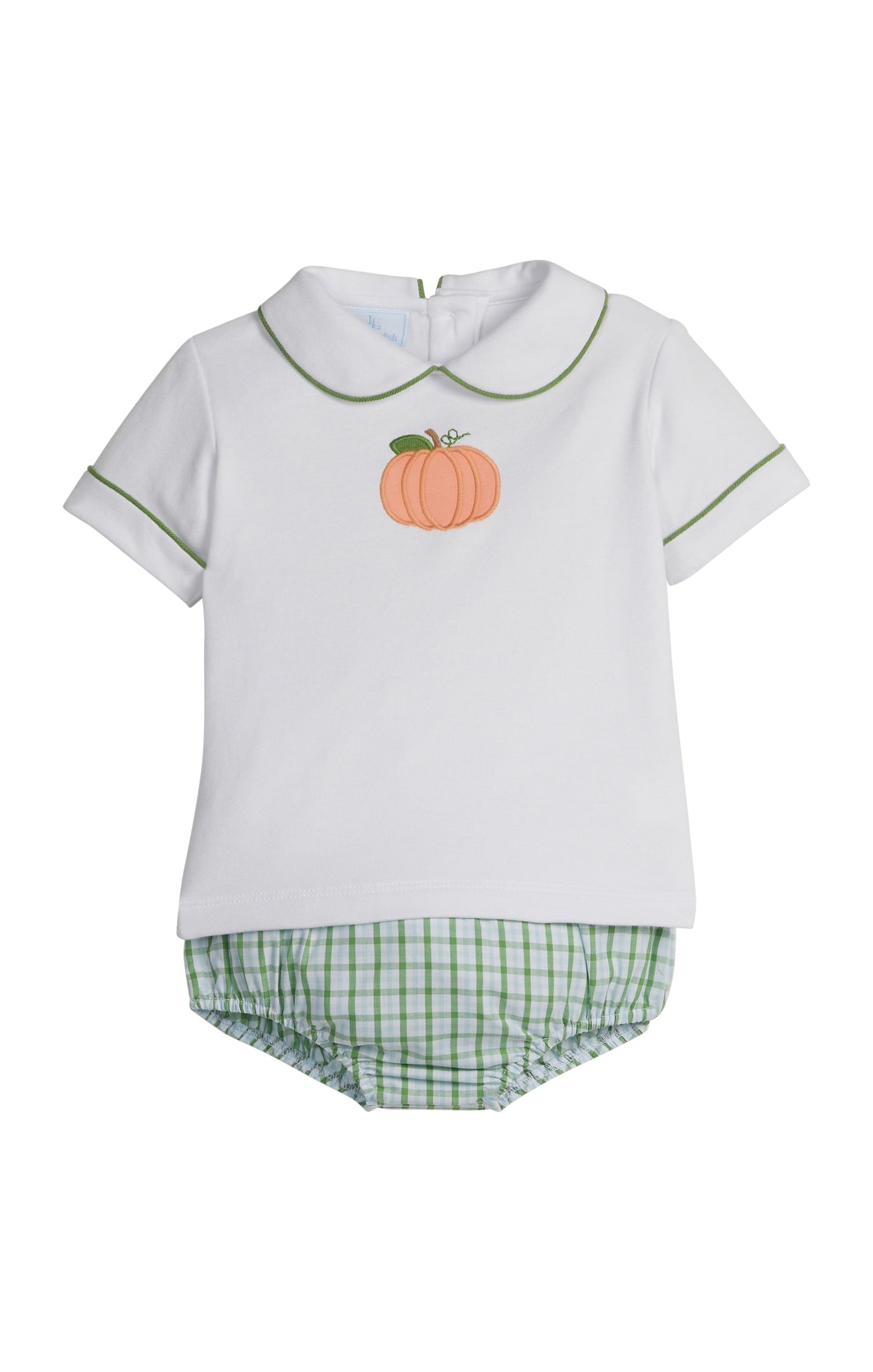 Little English Applique Peter Pan Diaper Set Pumpkin 5207