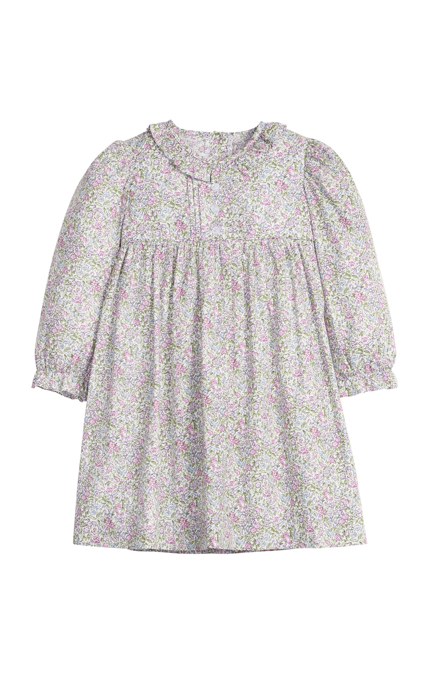 Little English Pleated Caroline Dress Lavender Gables Floral 5208