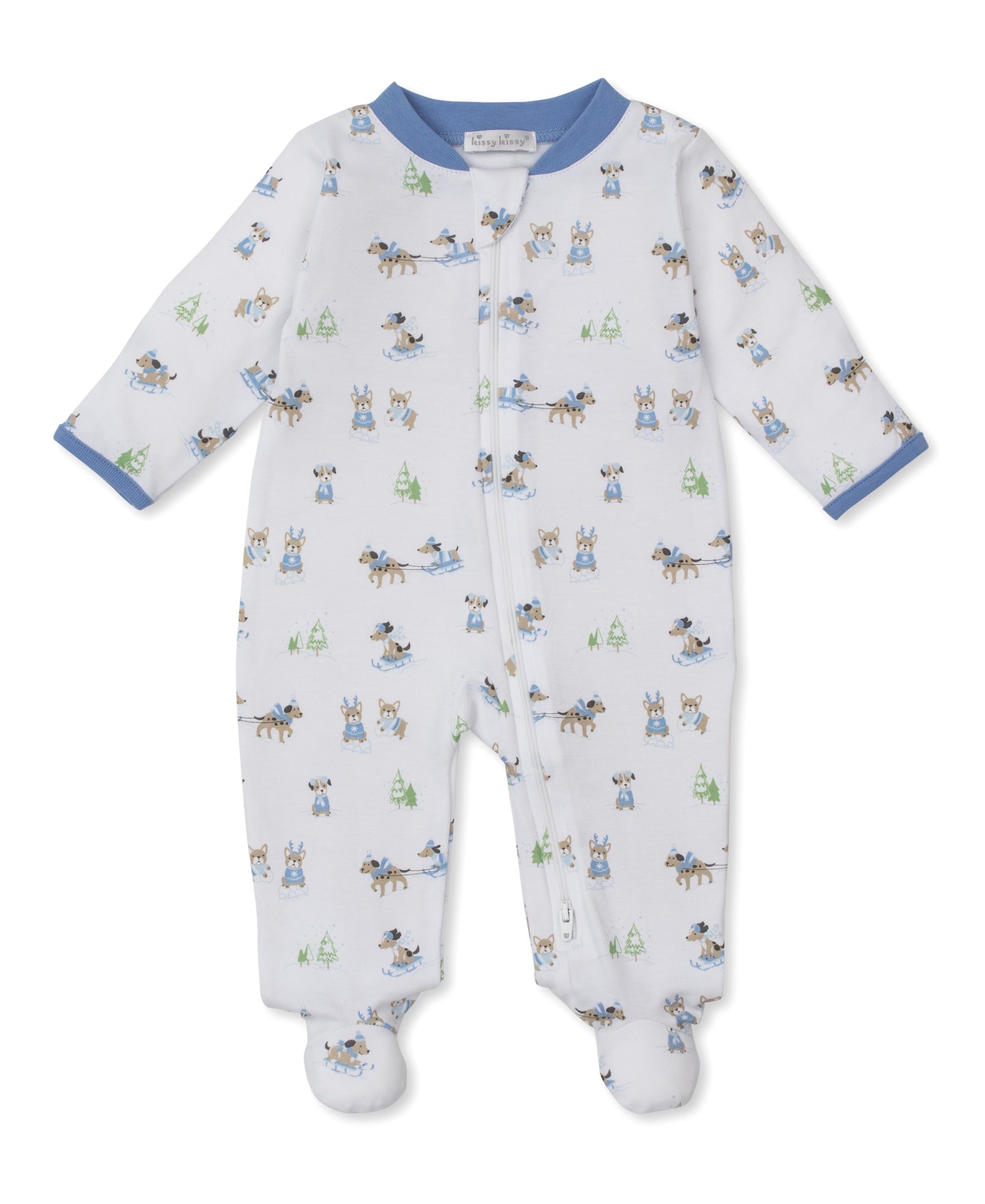 Kissy Kissy Puppy's Sleigh Ride Fun Footie W/Zip 5208