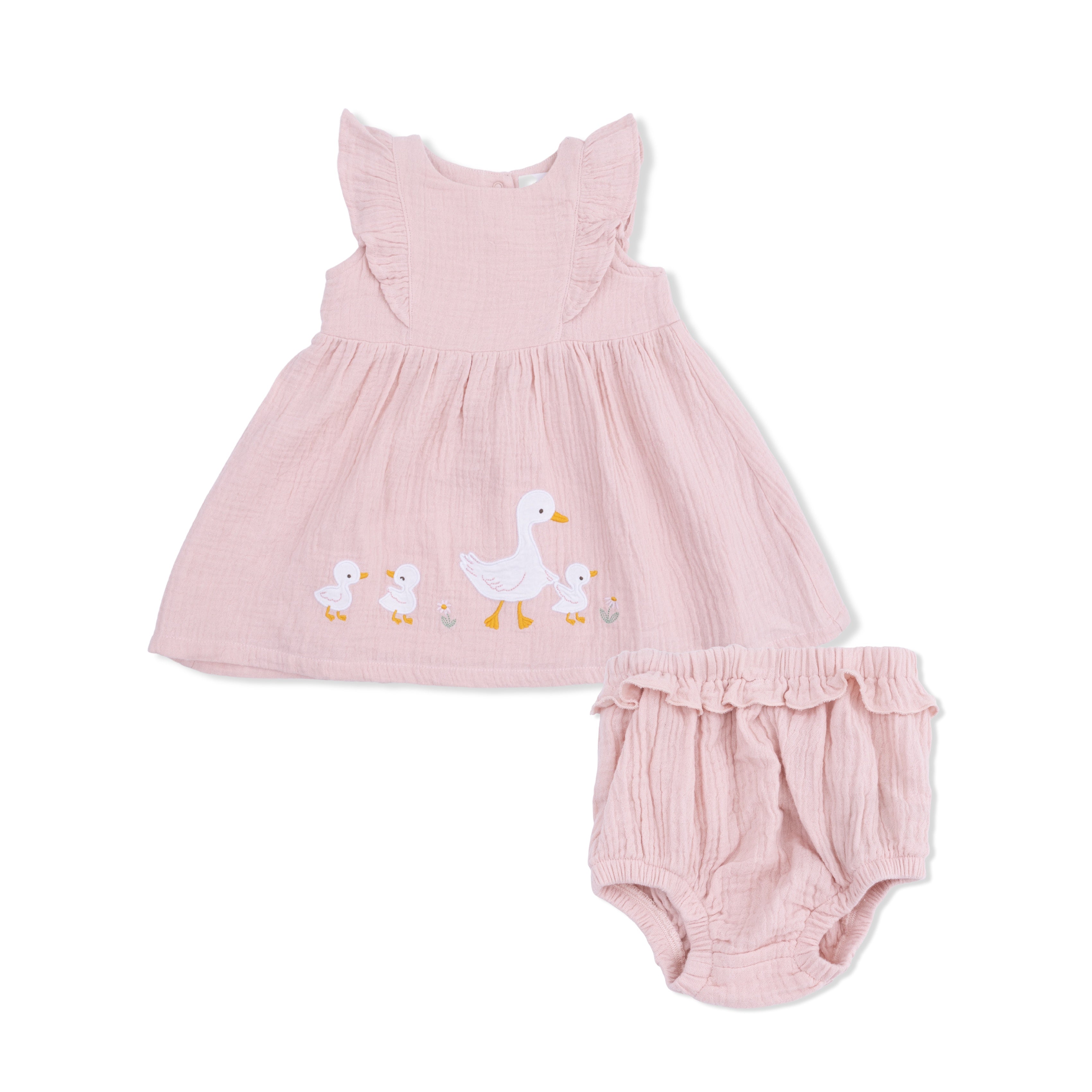 Angel Dear Lotus Flower Ducklings Ruffle Sleeve Dress & Bloomer 931-S26-LFD 5302