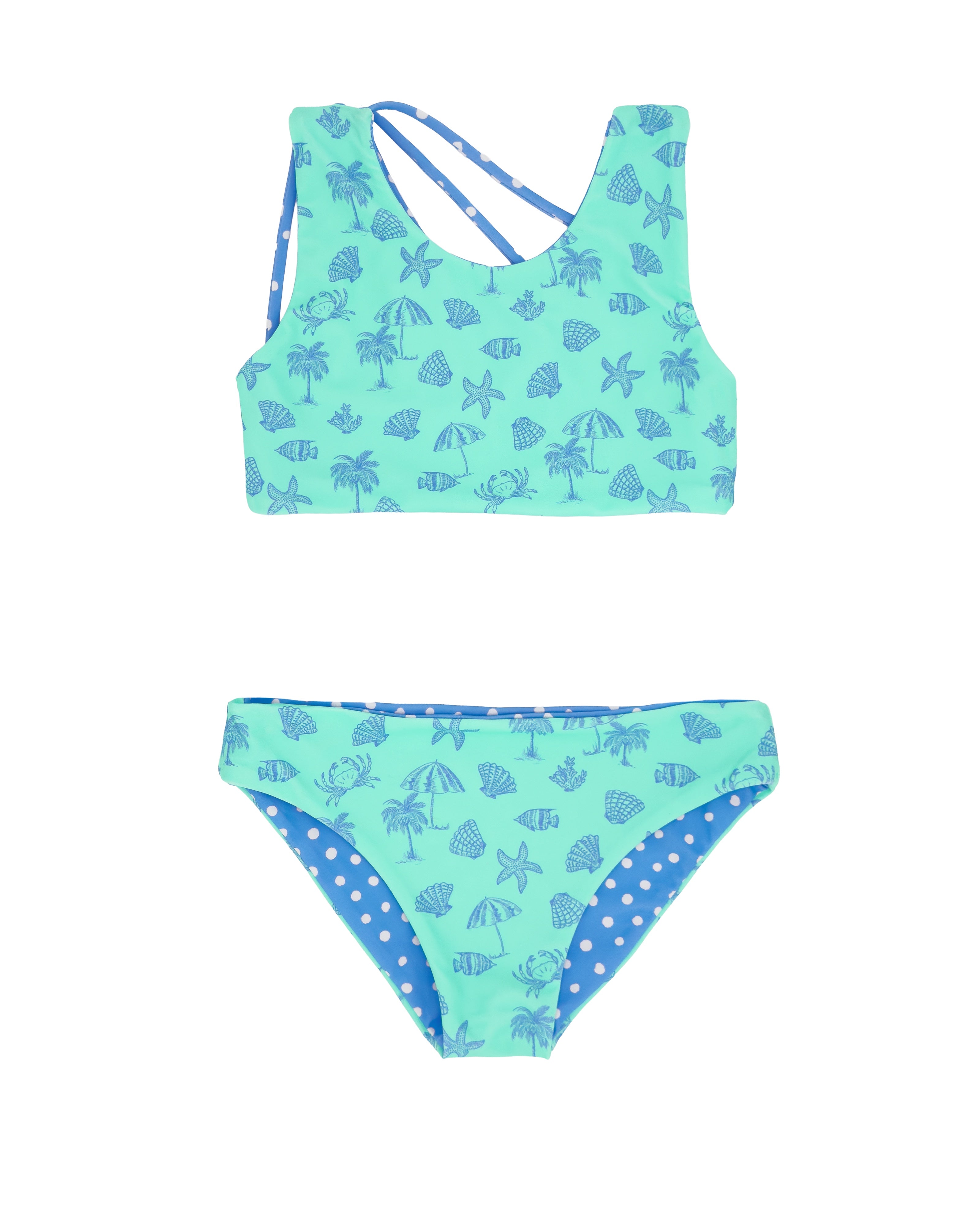 Feather 4 Arrow Summer Sun Reversible Bikini Aqua Crystal 5302