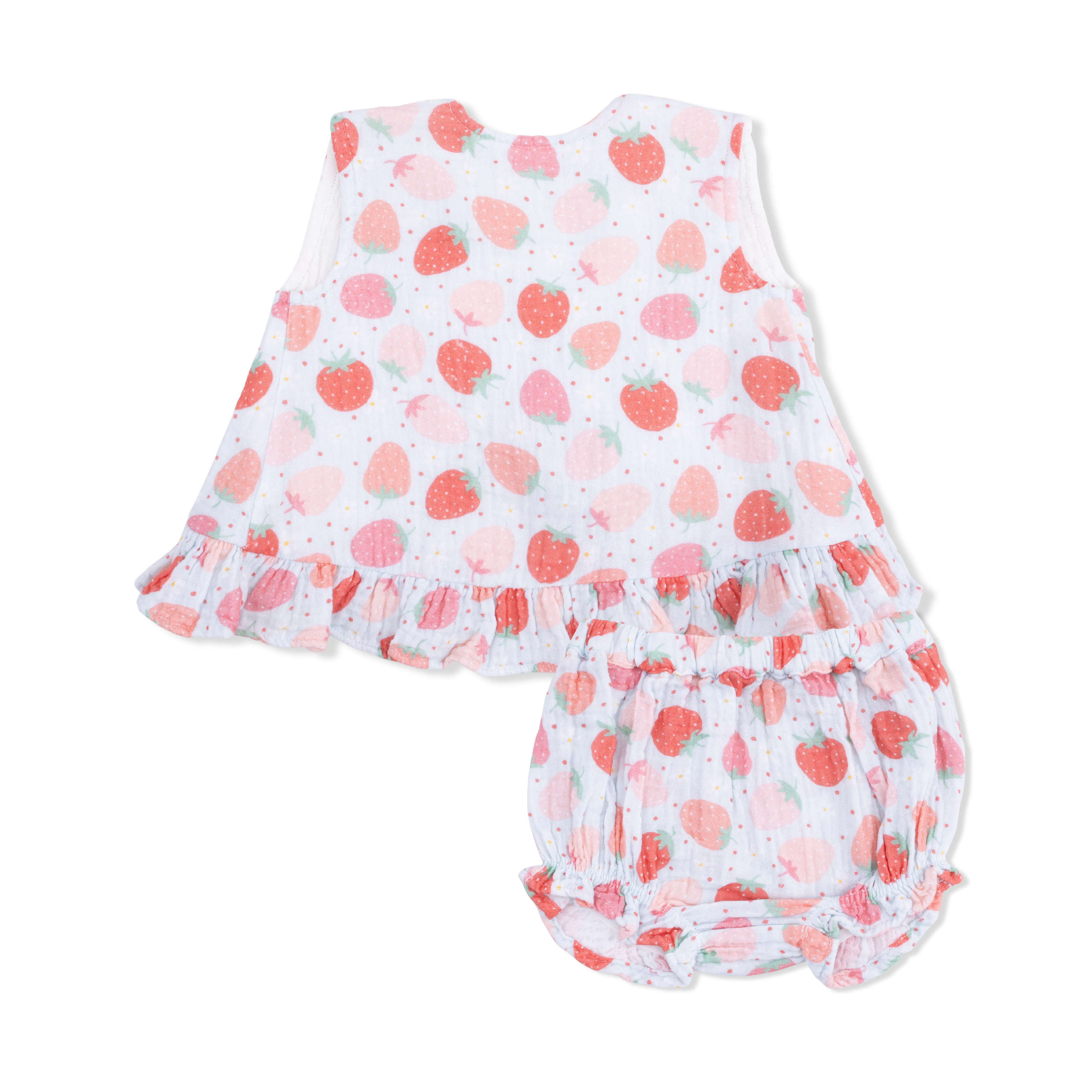 Angel Dear Strawberry Bliss Ruffle Back Top & Bloomer 1005S26 5302