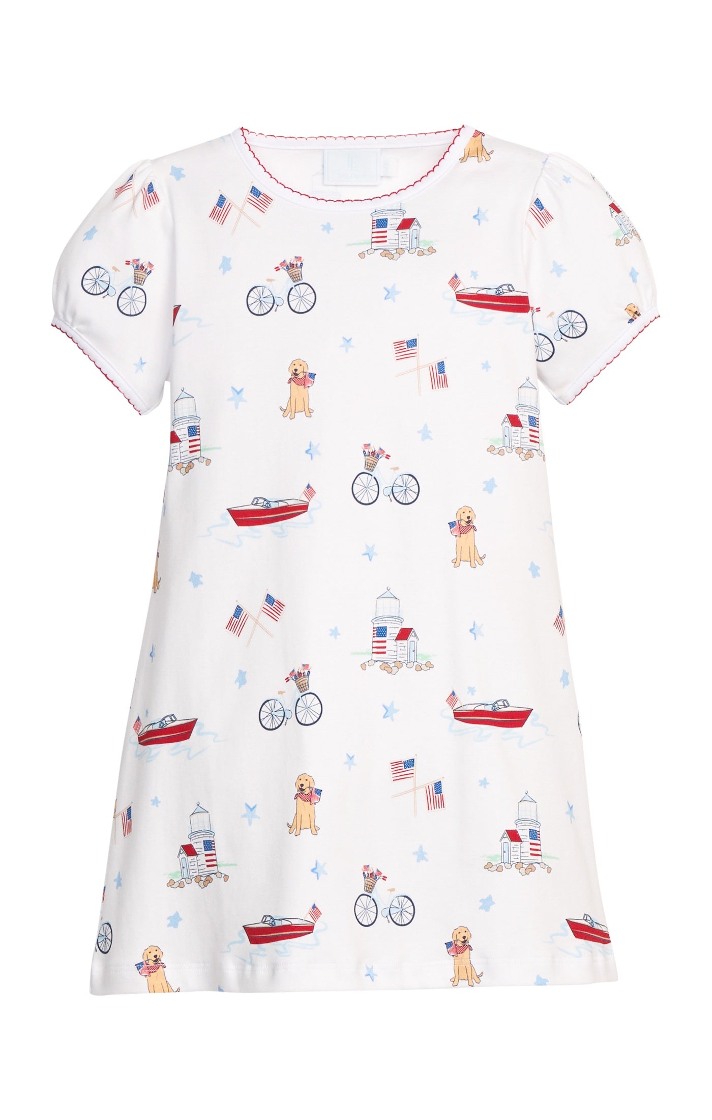 Little English Printed T-Shirt Dress Coastal Summer 5303