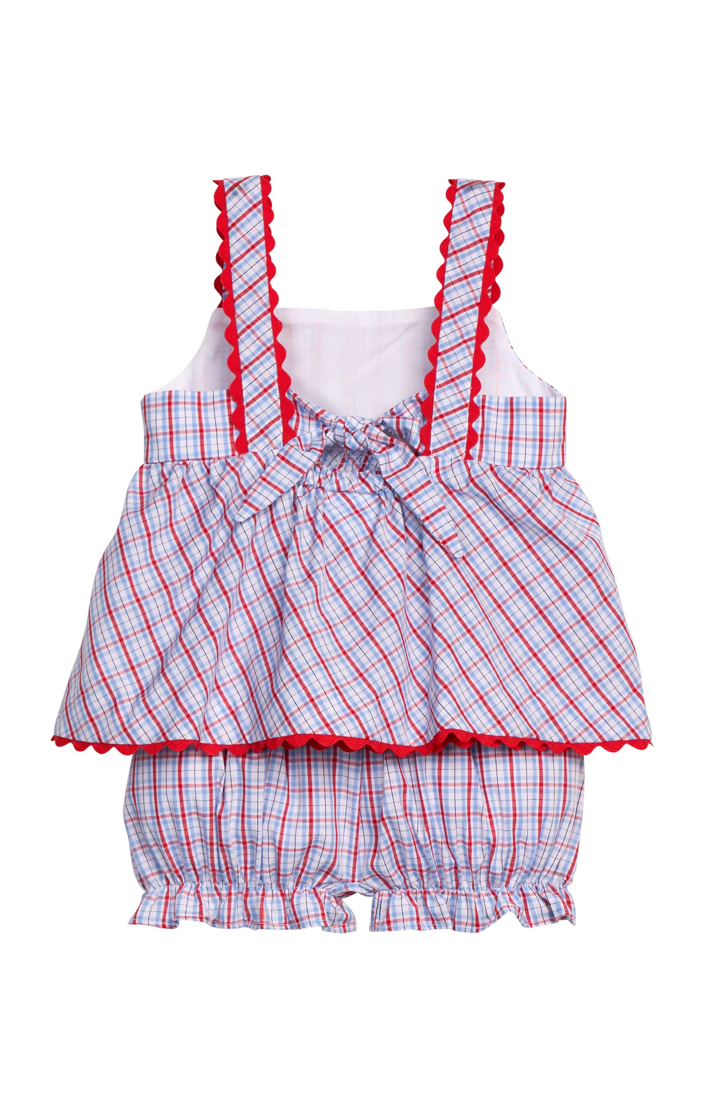 Little English Evie Bloomer Set Patriotic Plaid 5303