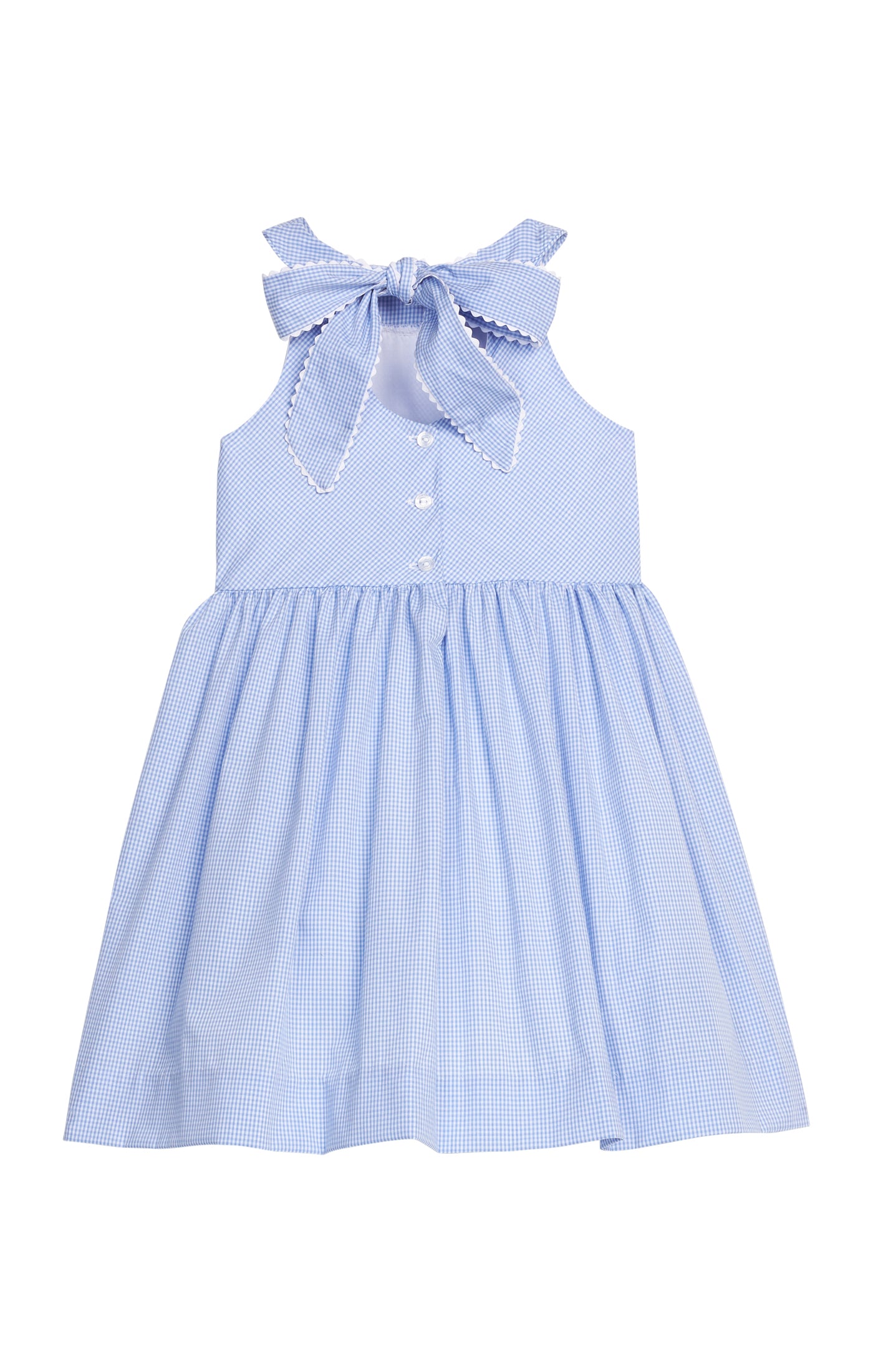 Little English Bow Back Dress Royal Mini Gingham 5303