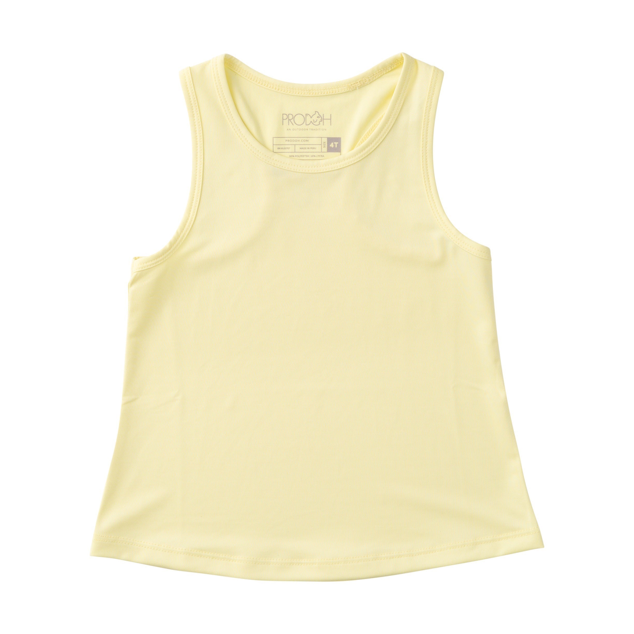 Prodoh Girls Race HER Back Active Tank Top Yellow Pear-YLP 5303