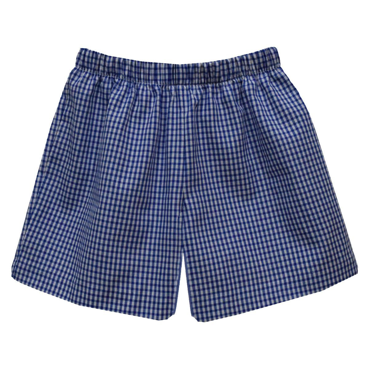 Vive La Fete Royal Blue Check Boys Pull on Shorts PS017RY