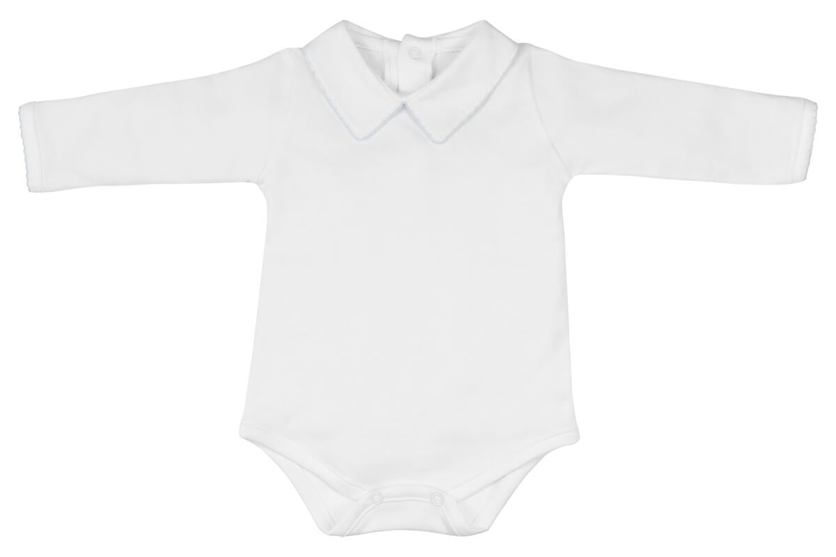 Lyda Baby Lovely Dots Onesie W/Colored Stitching on Collar 5007