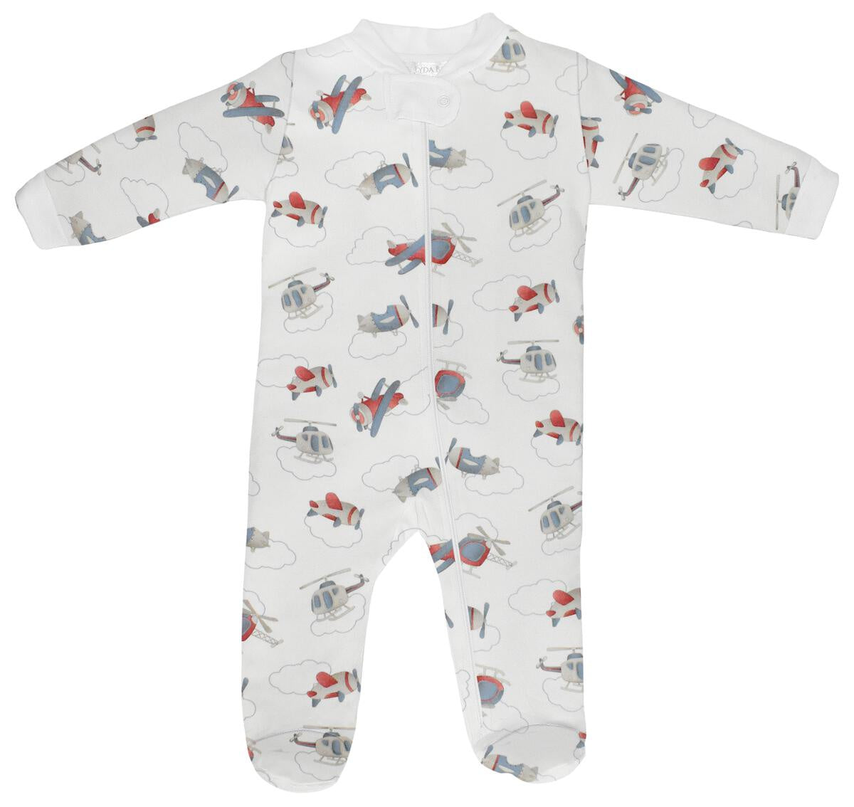 Lyda Baby Planes and Helicopters Footie PP501-7125 5007