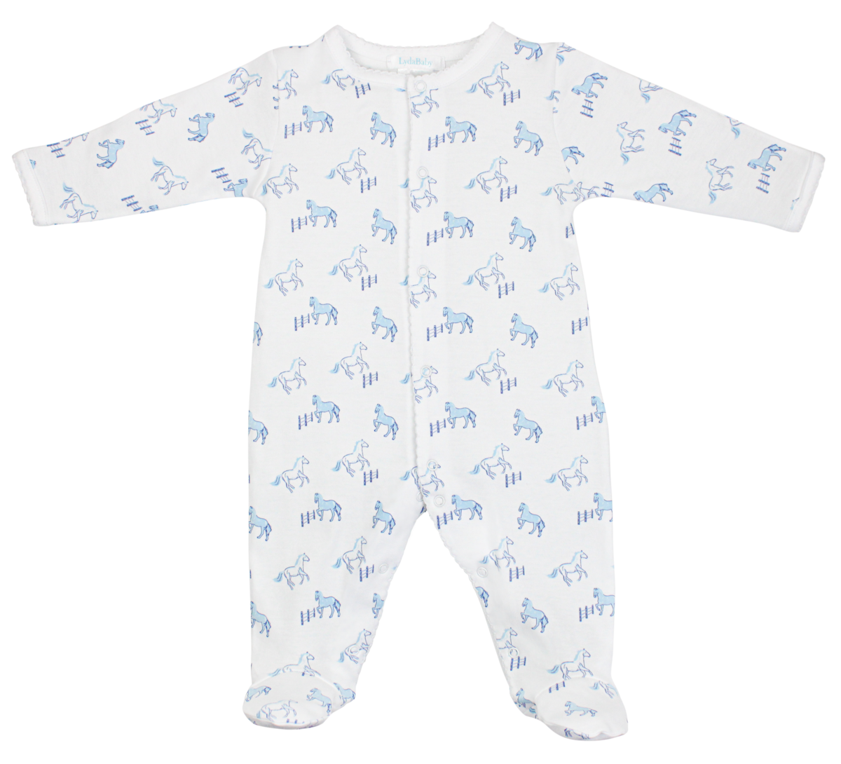 Lyda Baby Running Horses Print Footie 5101