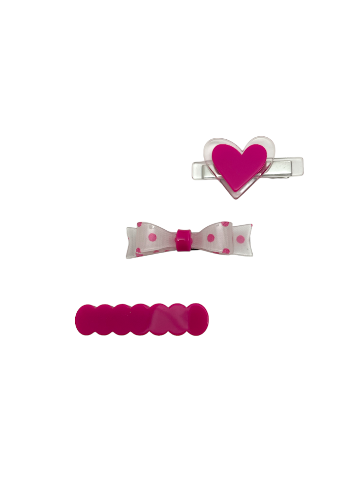 Lilies & Roses Hair Clips - Set of 3