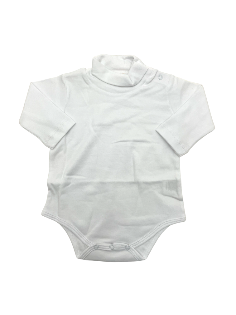 Luigi L/S Snap Turtleneck Onesie White OI016-01