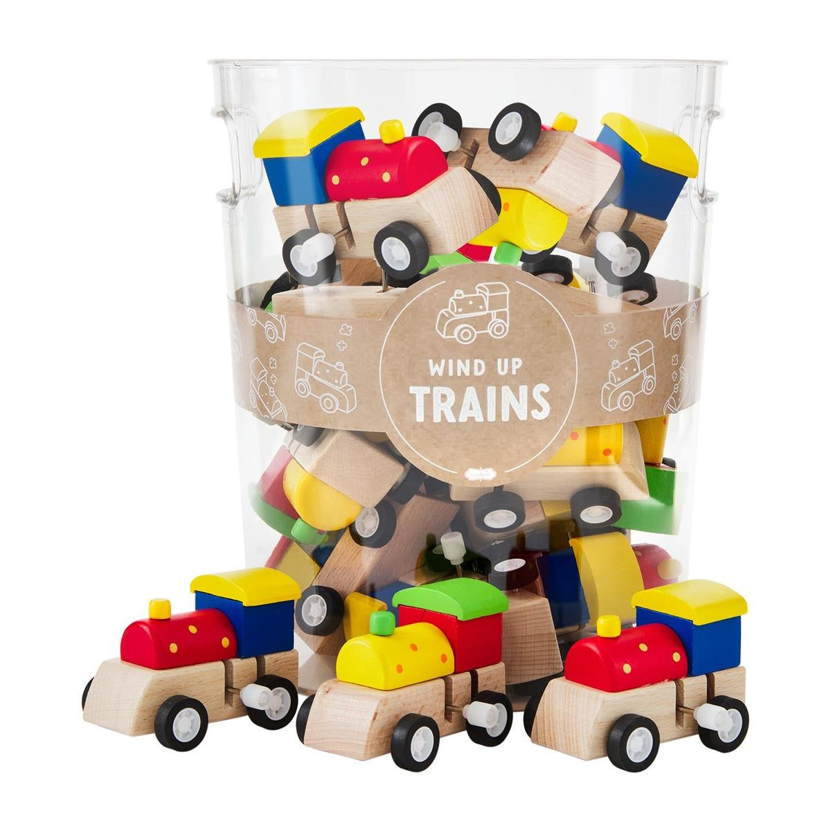 Mud Pie Wood Wind Up Trains