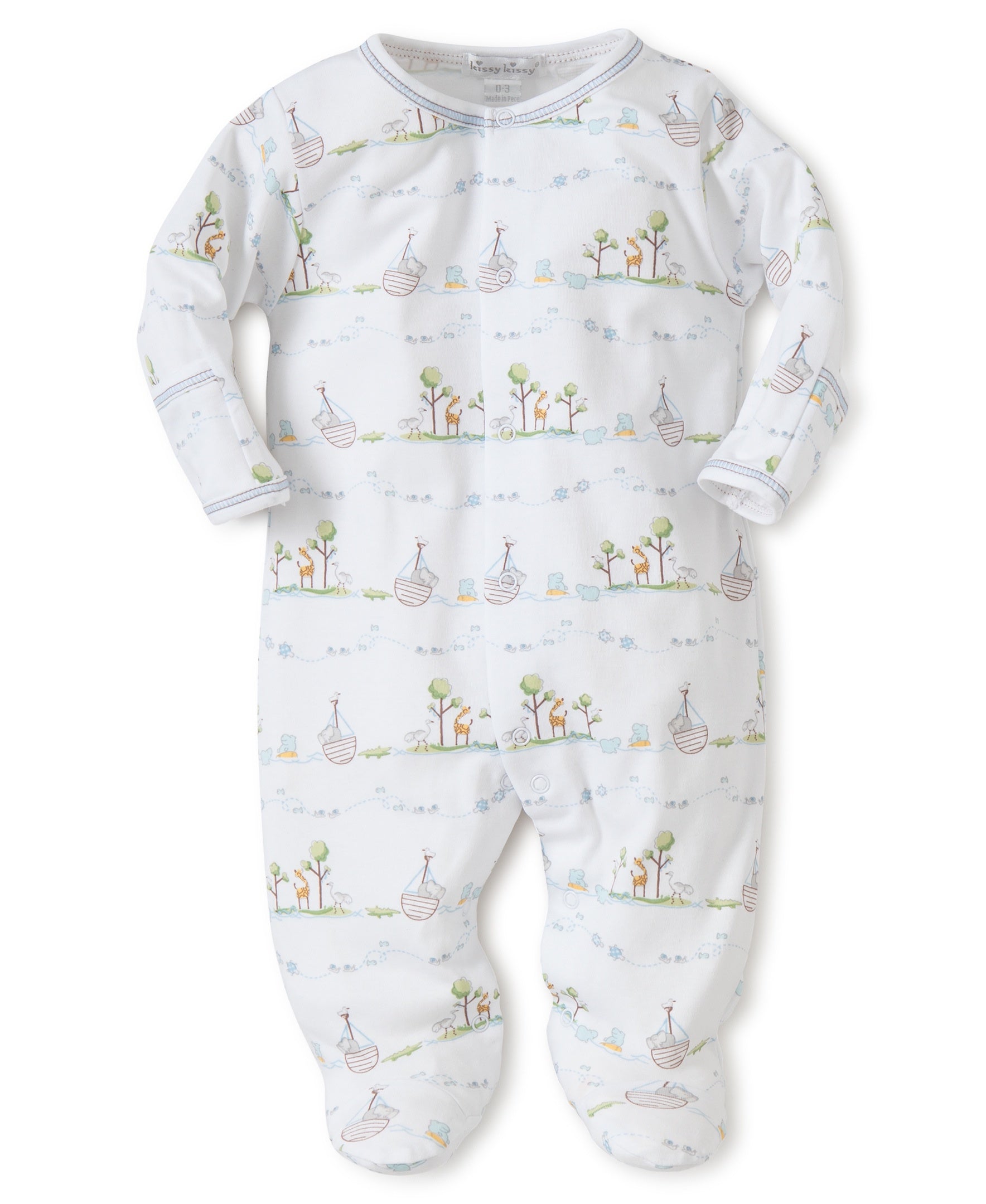 Kissy Kissy Noah's Print Footie F1635304