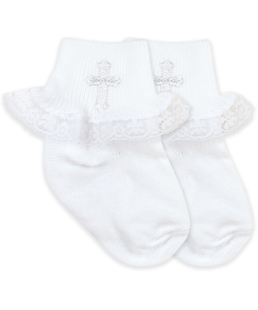 Jefferies Smooth Toe Christening Turn Cuff Socks