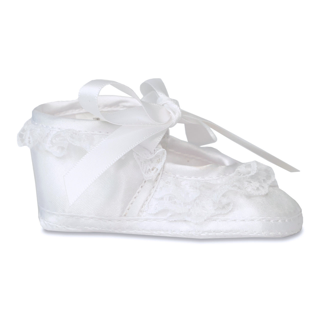 Baby Deer Paislee Infant White Satin Dress Shoes 2280