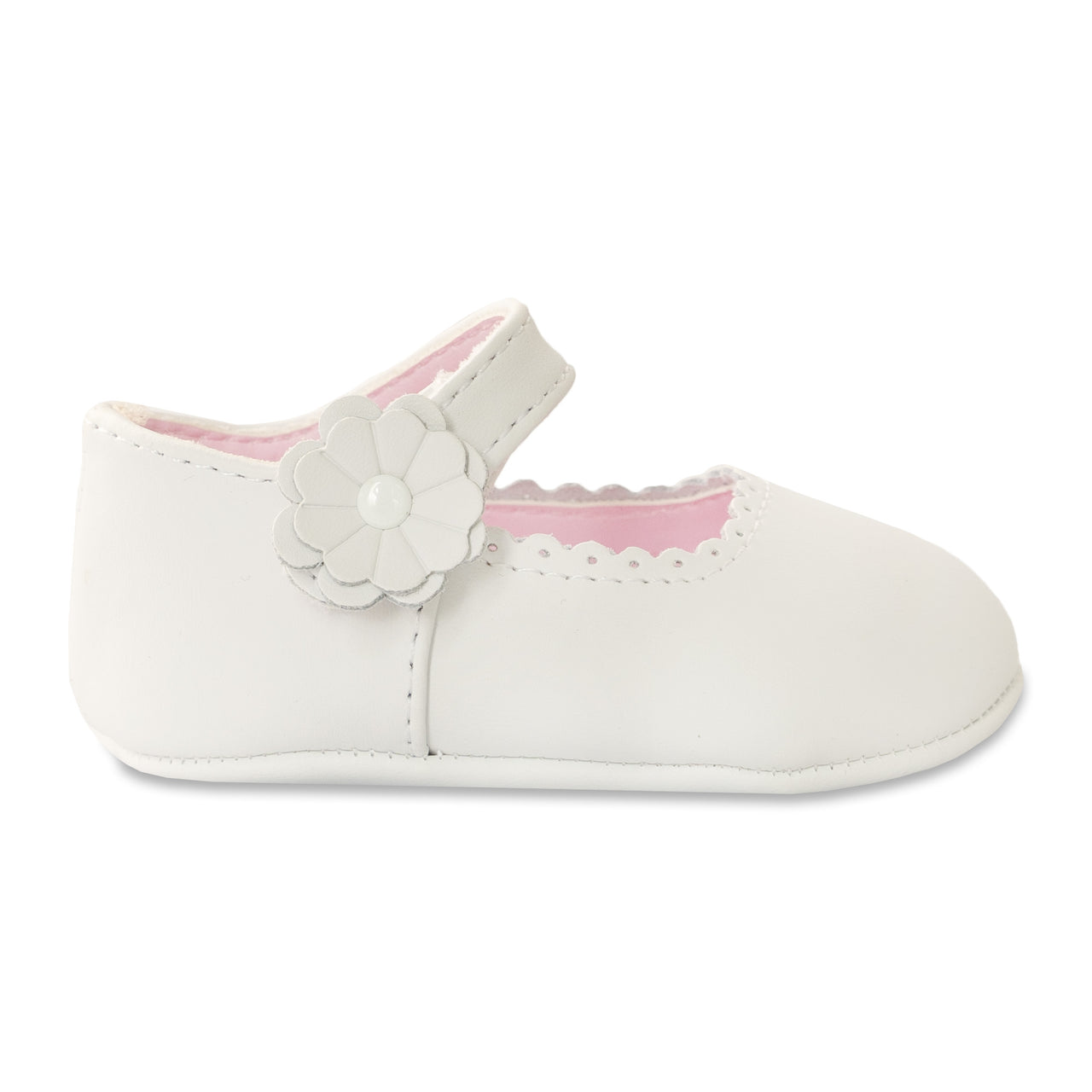 Baby Deer Emma Infant White Leather Mary Jane Flats 4092