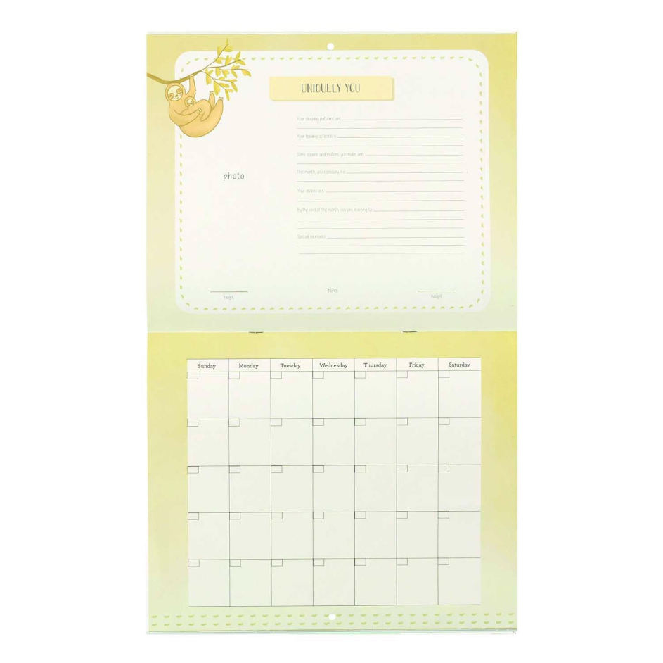 C.R. Gibson Love You to the Moon Baby's First Year Calendar BA3-23934