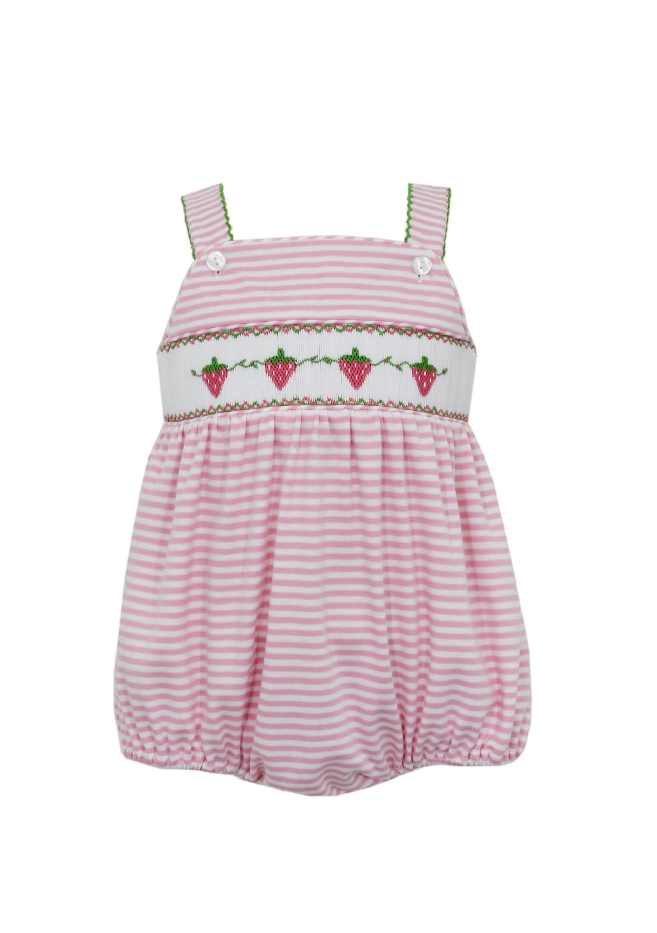 Petit Bebe Strawberry Pink stripe Knit strap Sunbubble 433F-MS24 5101