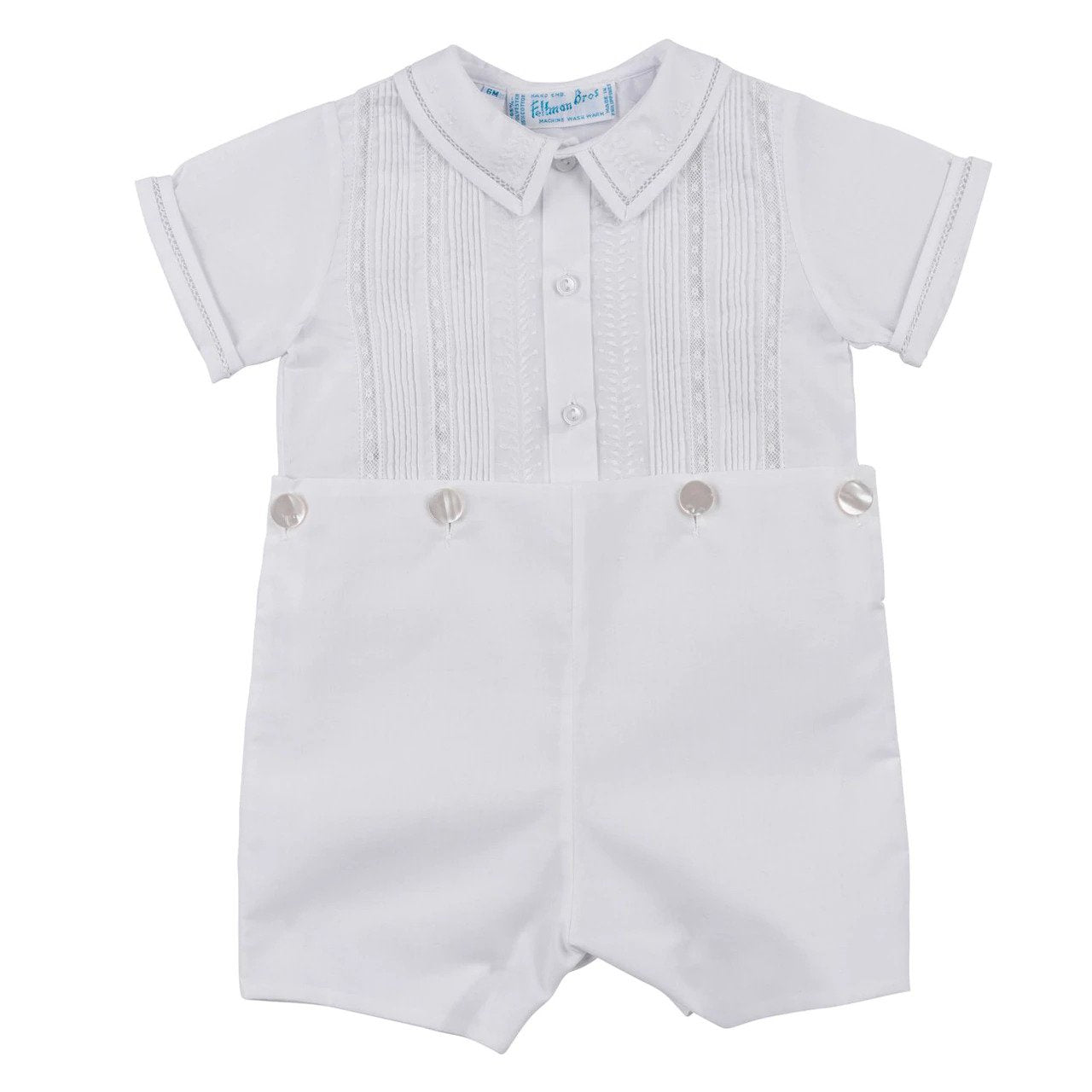 Feltman Brothers Lace & Pintucks Bobby Suit White 23962