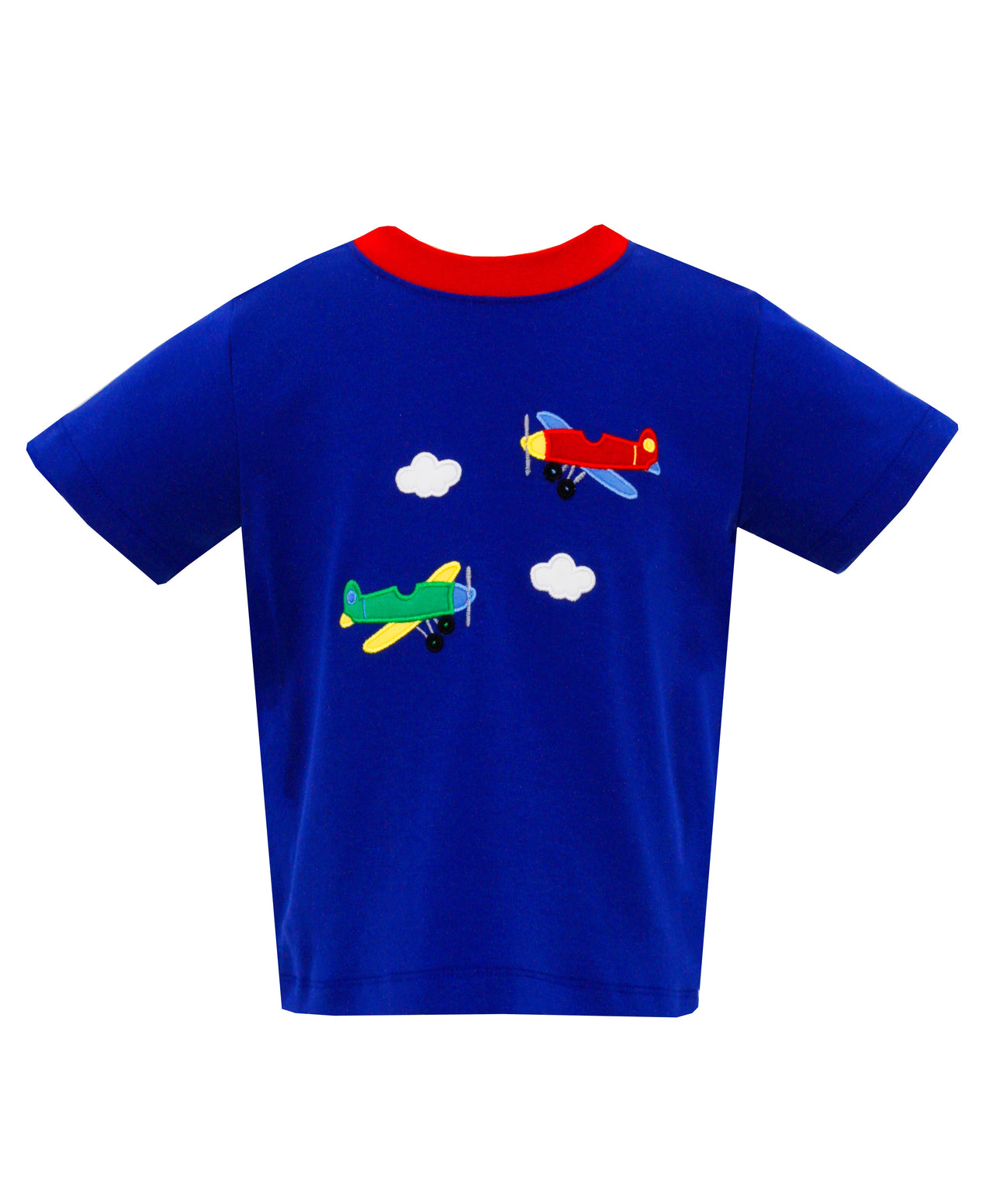 Claire & Charlie Airplane Royal Blue Knit Boy's T-Shirt 5053P-CS24 5101