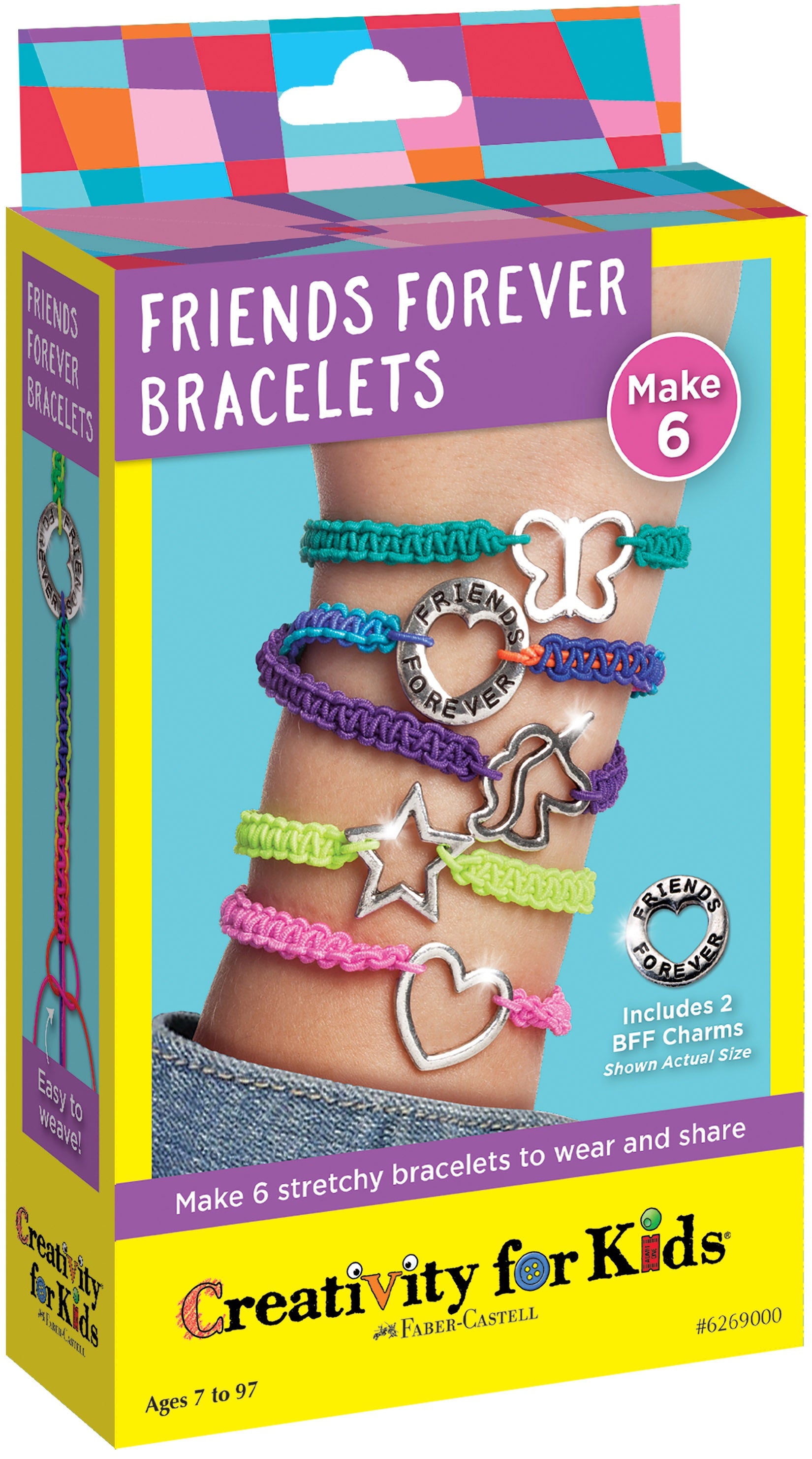 Woven Friendship Bracelet Making Kit: Bright