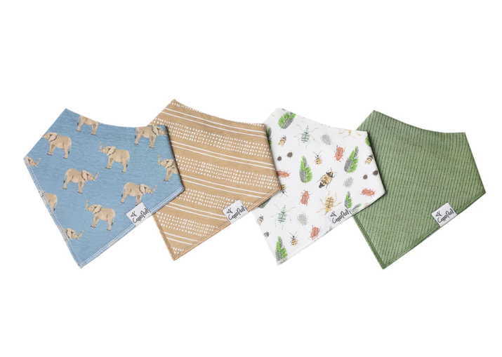 Copper Pearl Bandana Bib 4 Piece Set