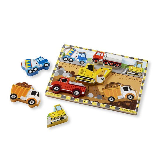 Melissa & Doug Construction Chunky Puzzle 6 Pieces