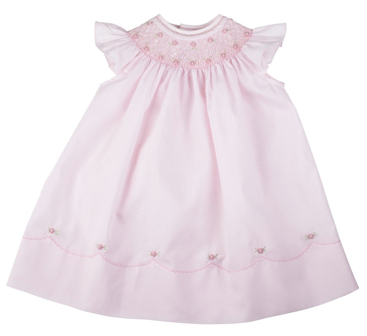 Feltman Brothers Pink Pearl Flower Fly Sleeve Bishop Dress 17446 5010