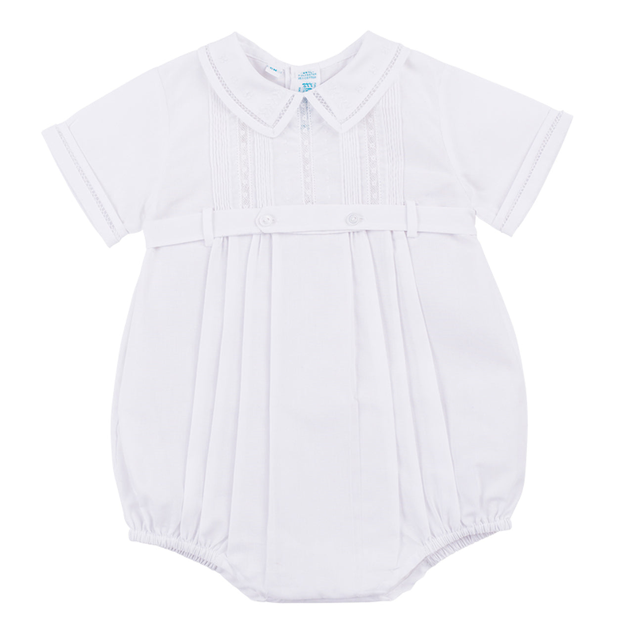 Feltman Brothers Lace Button Belt Creeper White 23961