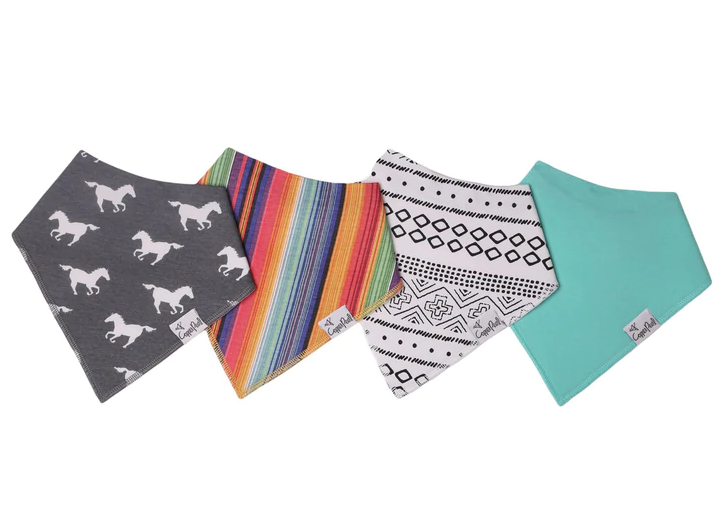Copper Pearl Bandana Bib 4 Piece Set