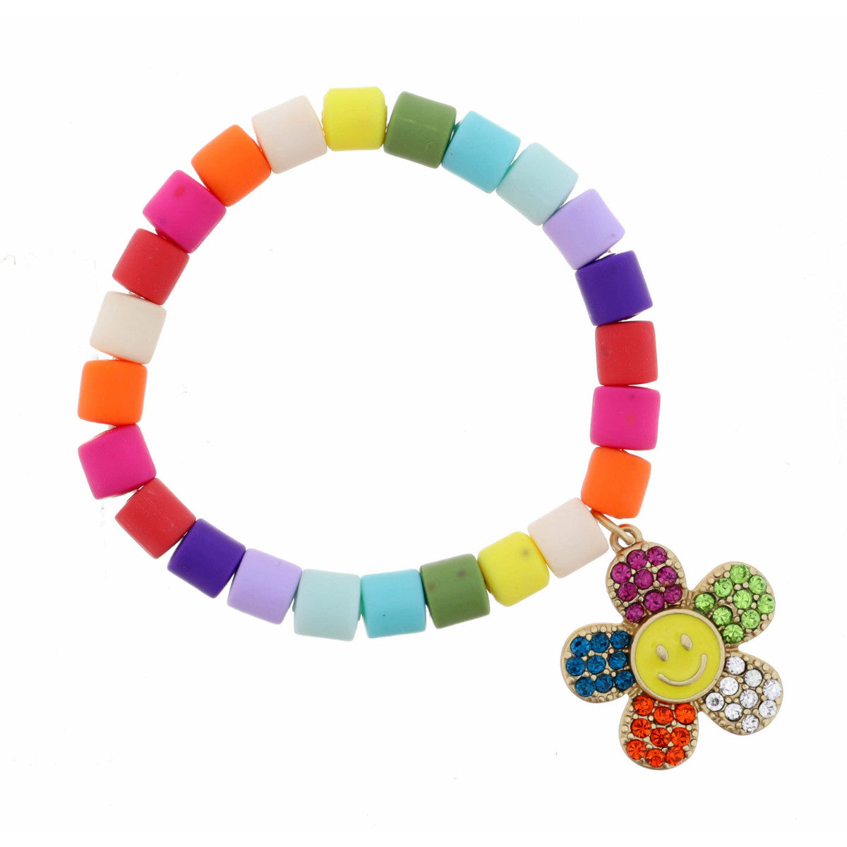 Jane Marie Colored Cylinder/Disk Bead Bracelet JM6480B