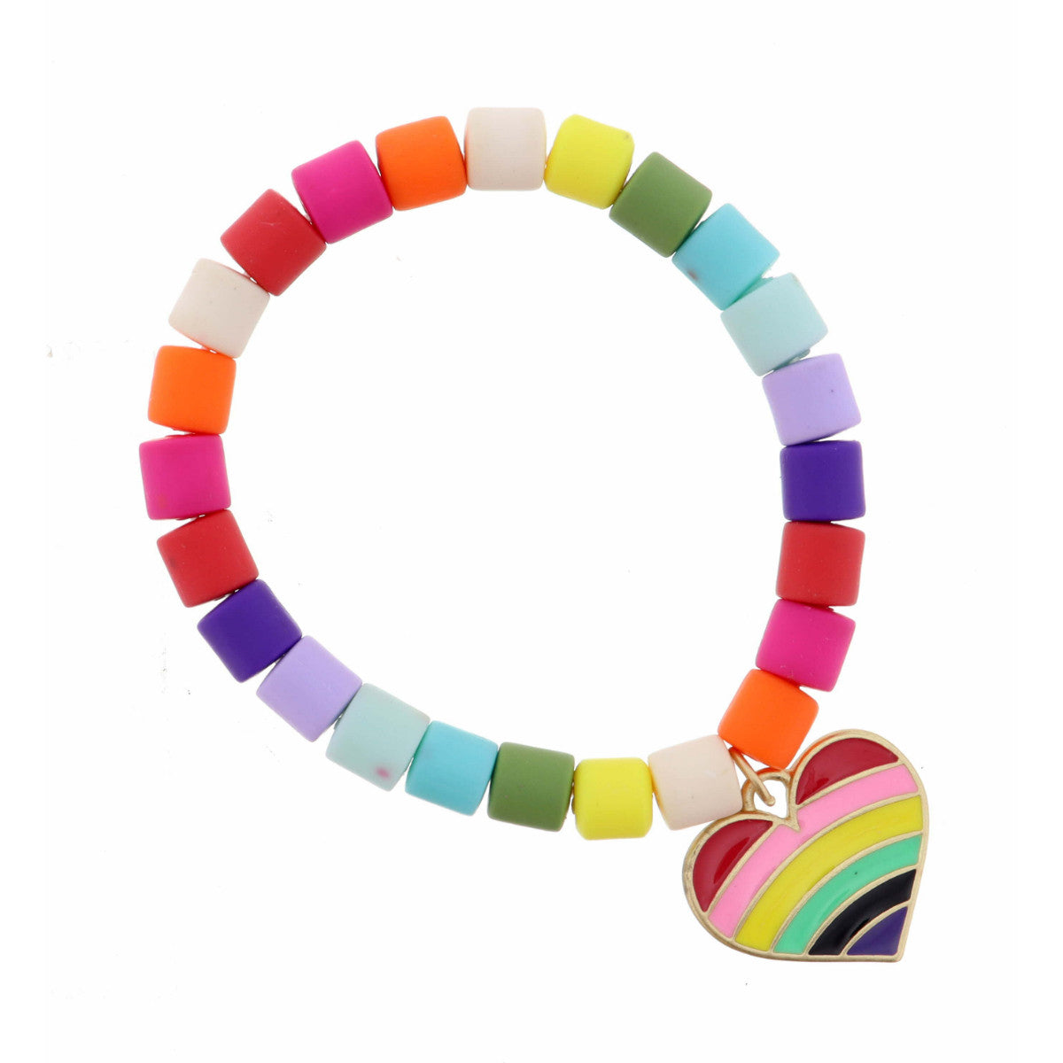 Jane Marie Colored Cylinder/Disk Bead Bracelet JM6480B
