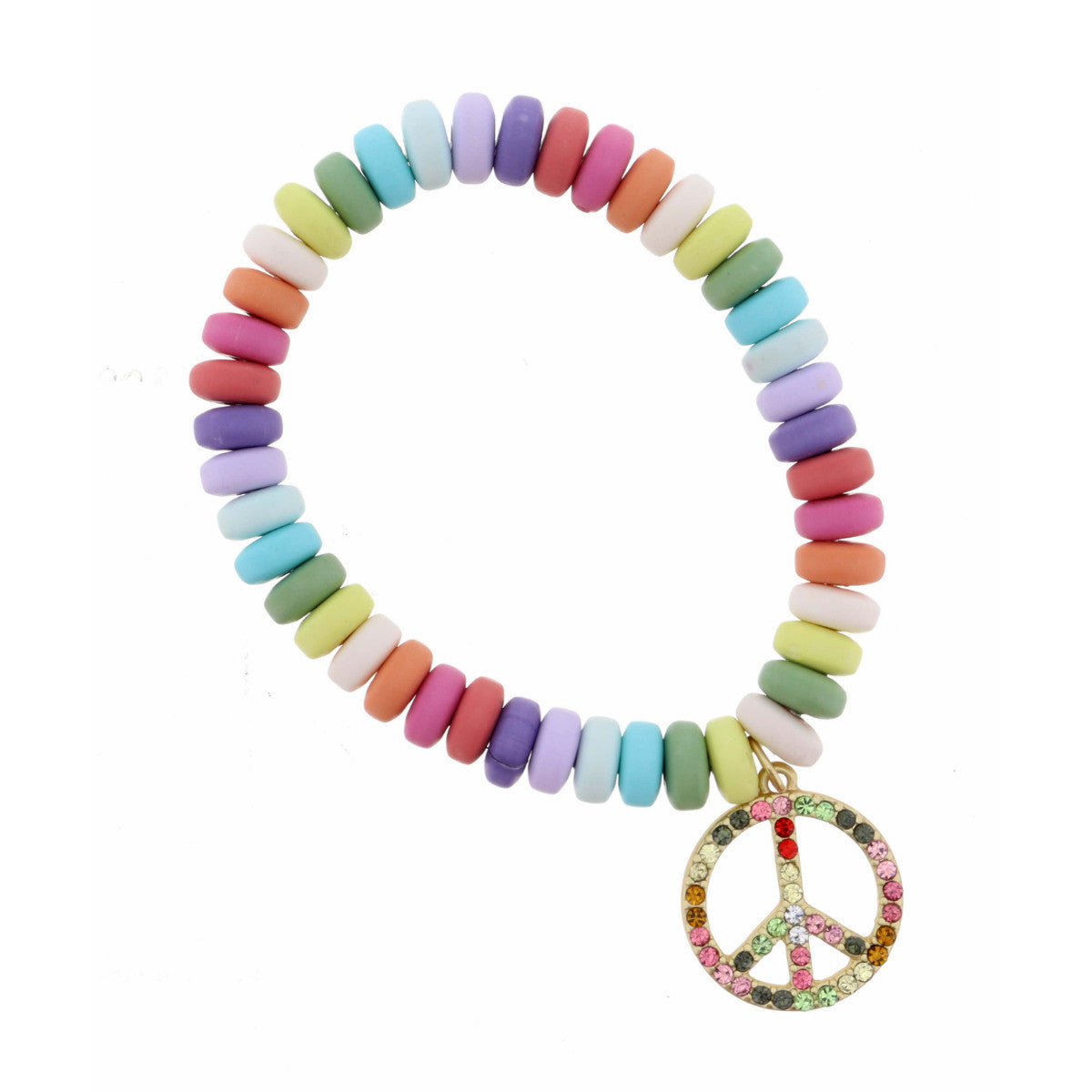 Jane Marie Colored Cylinder/Disk Bead Bracelet JM6480B